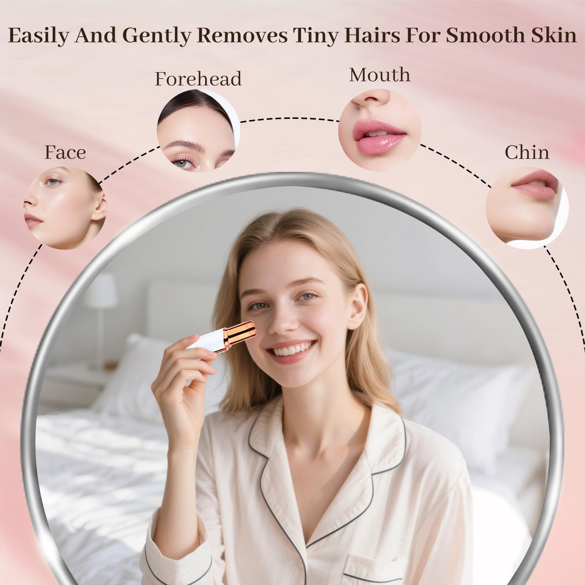 Rechargeable Facial Hair Remover with LED Light B343816