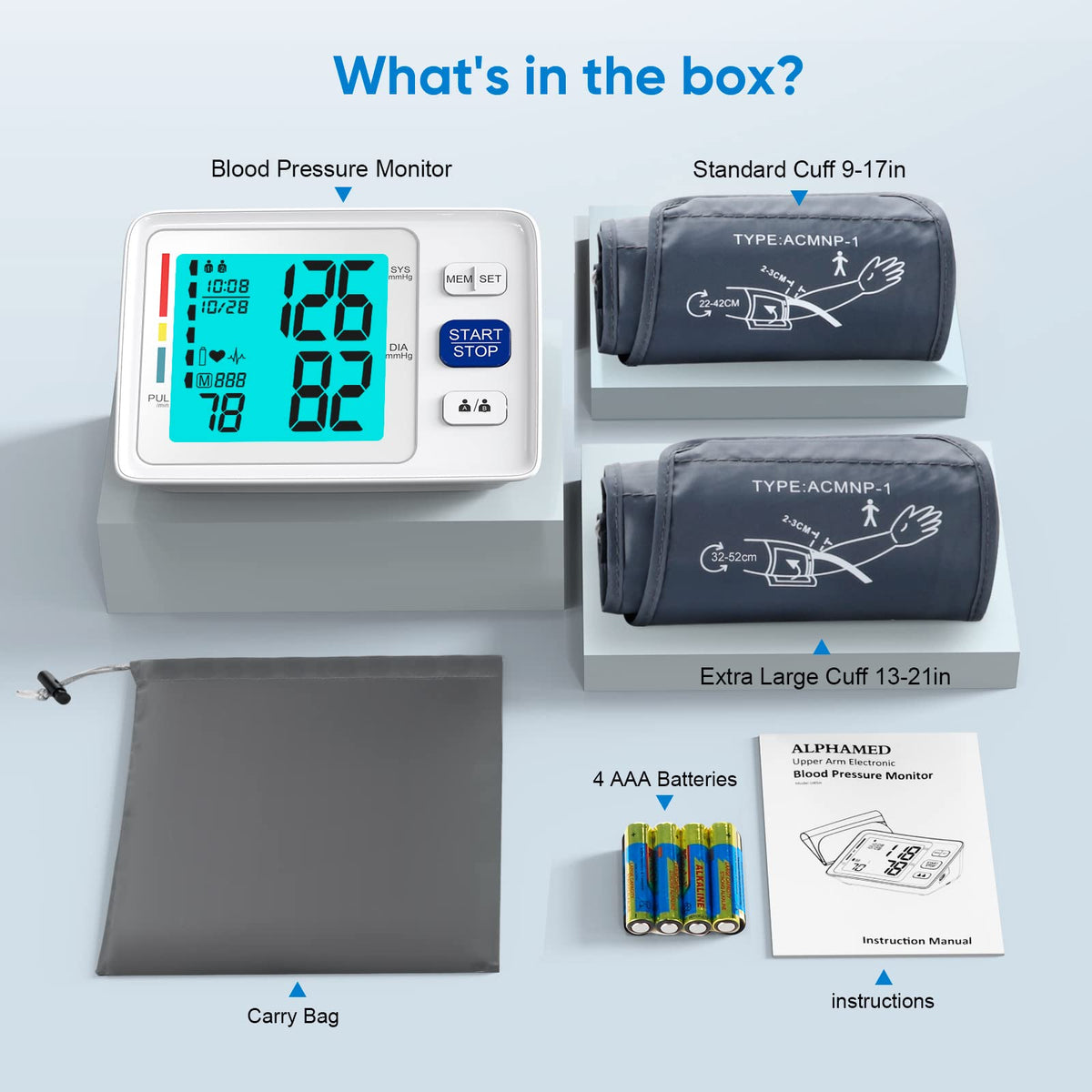 Blood Pressure Monitor with Dual Cuffs R36198