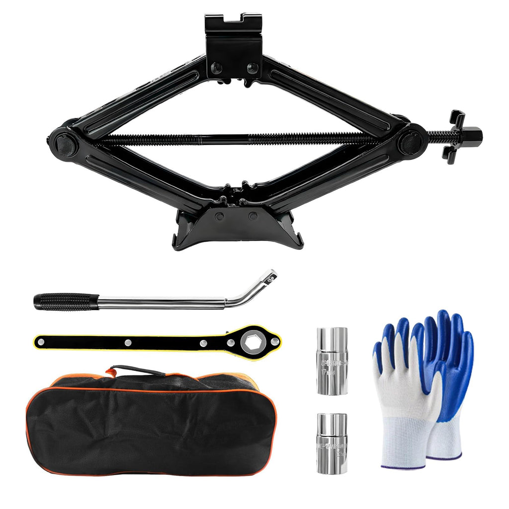 2 Ton Portable Scissor Jack Kit with Lug Wrench O11257