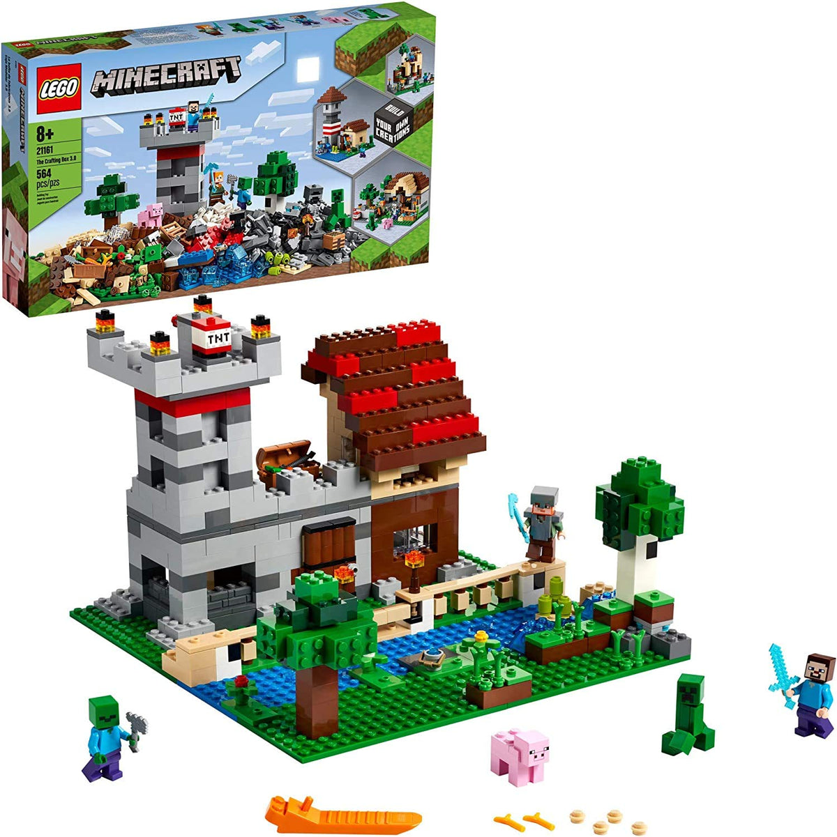 Minecraft Brick Construction Toy and Minifigures 564 Pieces T315