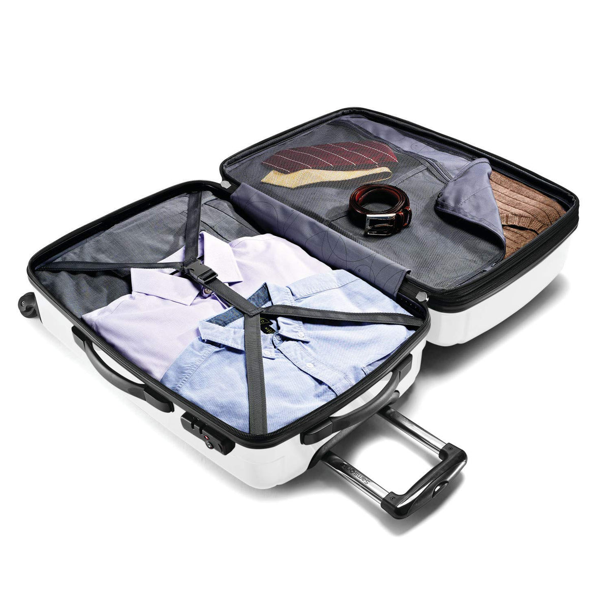 Hardside Luggage with Spinner Wheels, Carry-On 20-Inch, Brushed White K642502