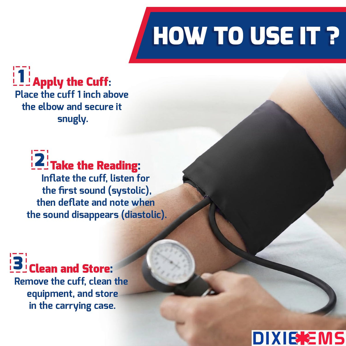Aneroid Sphygmomanometer Blood Pressure Set with Adult Cuff and Carrying Case N169355