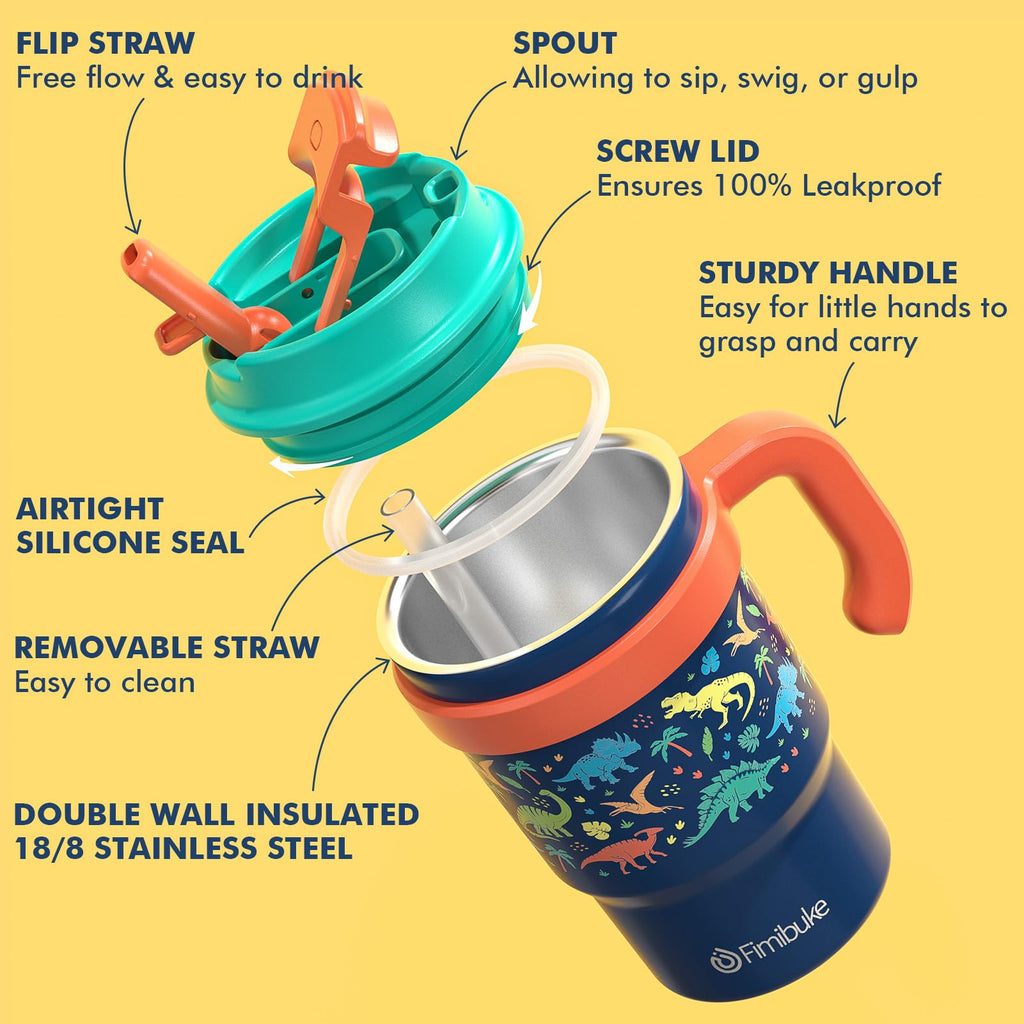 16oz Kids Insulated Tumbler with Handle, 2 Pack T664538