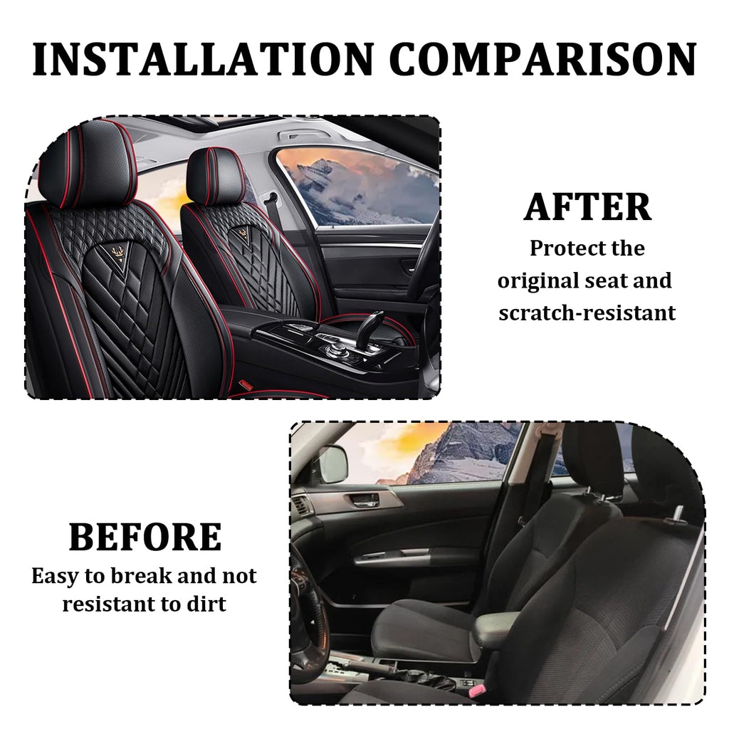 Waterproof Nappa Leather Full Set Car Seat Covers H719