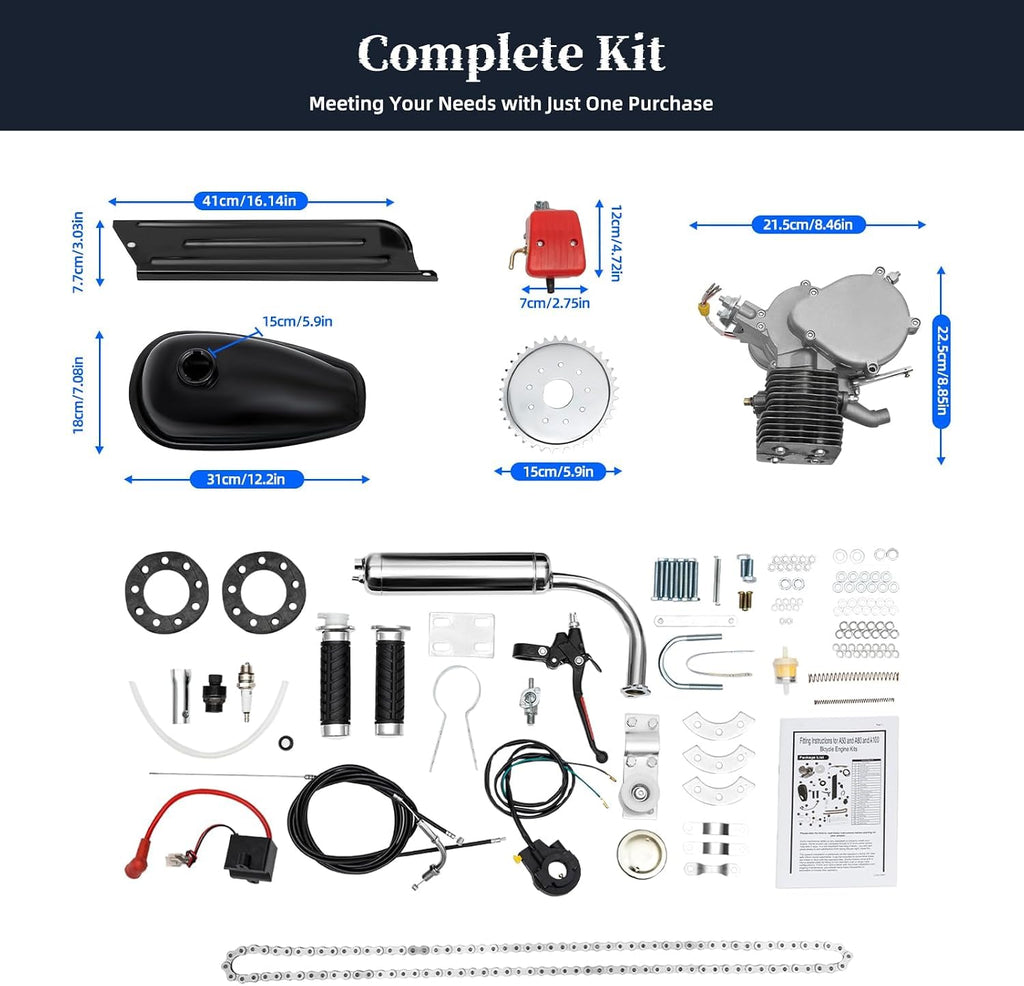 2-Stroke 100cc Air-Cooling Bicycle Engine Kit R132628