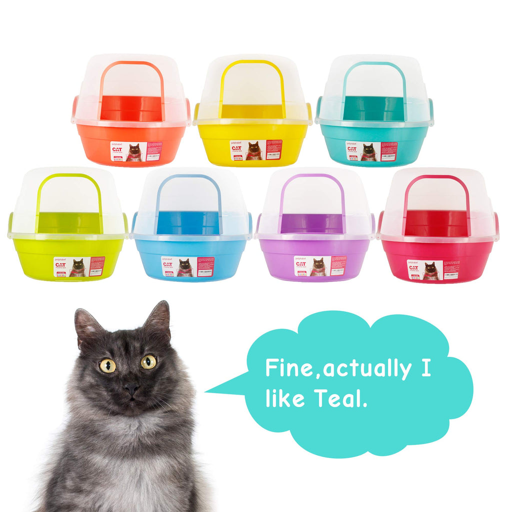 Jumbo Extra Large Teal Hooded Cat Litter Box X743107