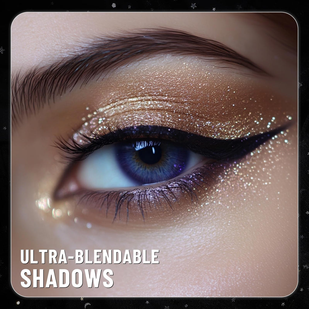 Baked Eyeshadow Makeup Palette 16 Pigmented Soft Neutrals Taupe Earth Tones Smoky Shades Glitter Matte Metallic A491
