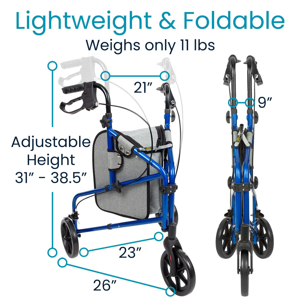 3 Wheel Foldable Walker D864