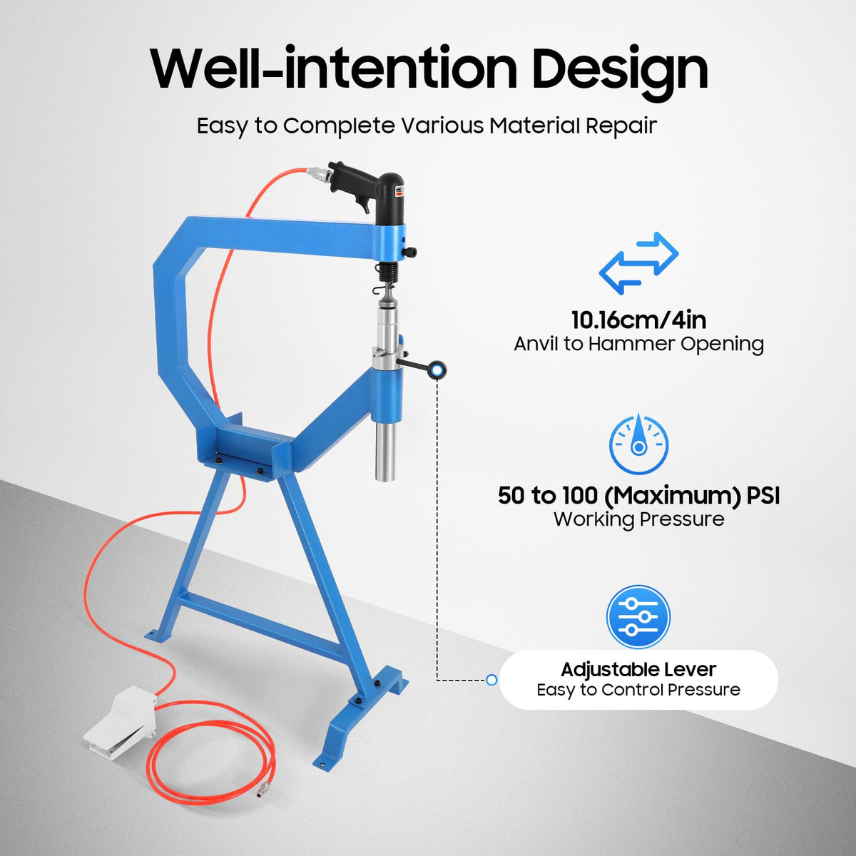 Pneumatic Planishing Hammer Metal Shrinker Stretcher S80946