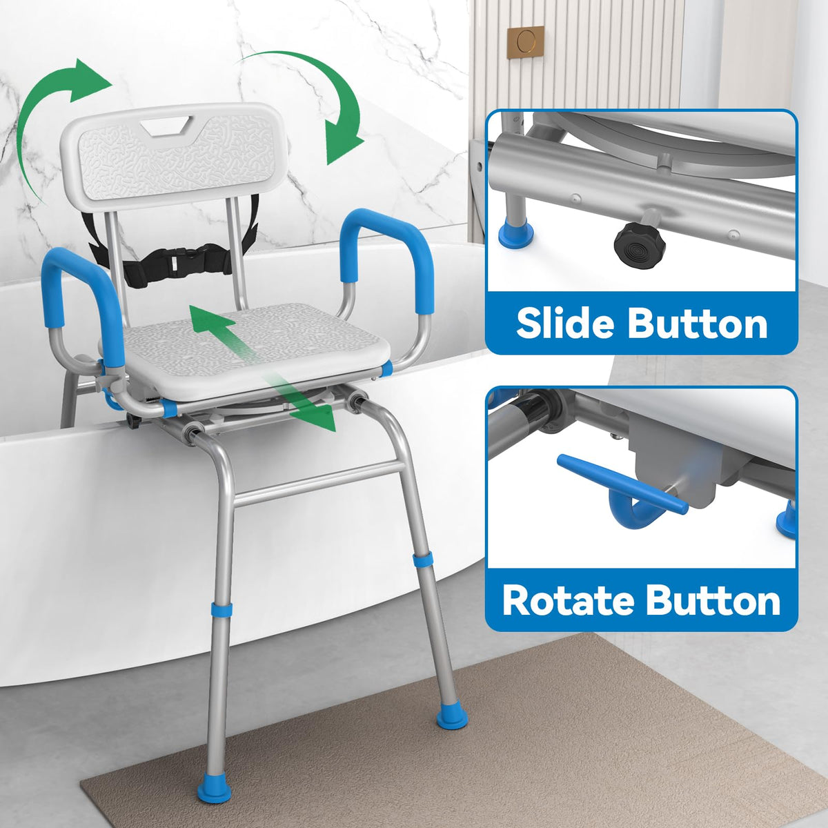 Sliding Shower Chair Tub Transfer Bench Y862311