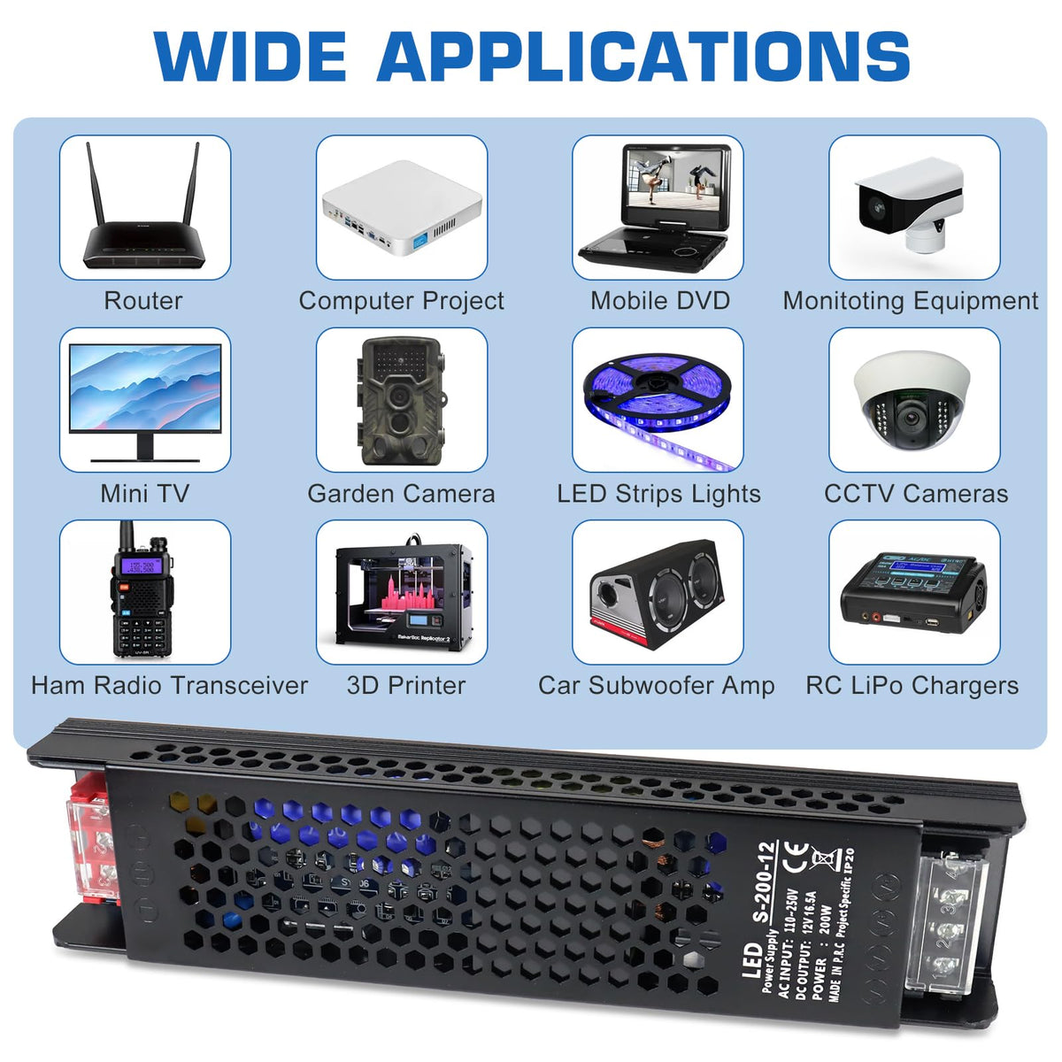 200W 12V LED Power Supply O91660