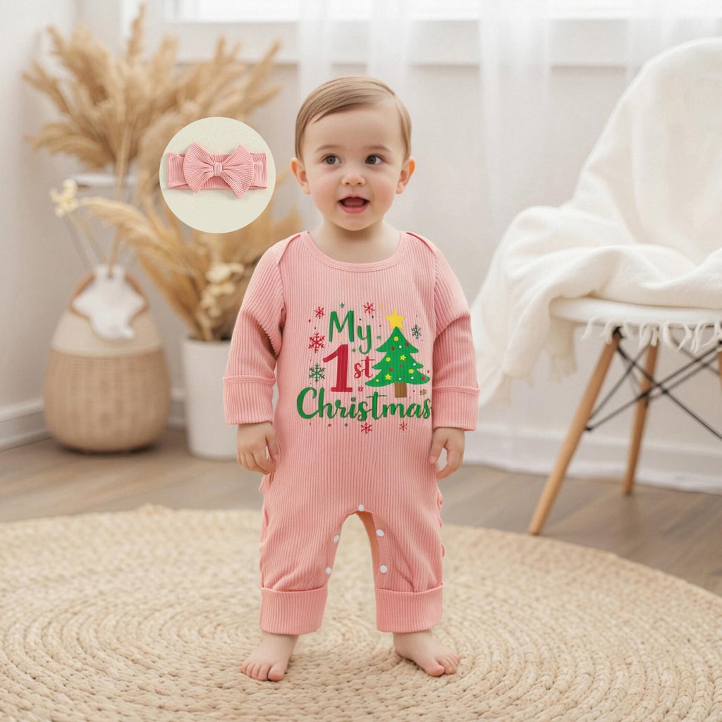Christmas Tree Long Sleeve Romper Jumpsuit E9883
