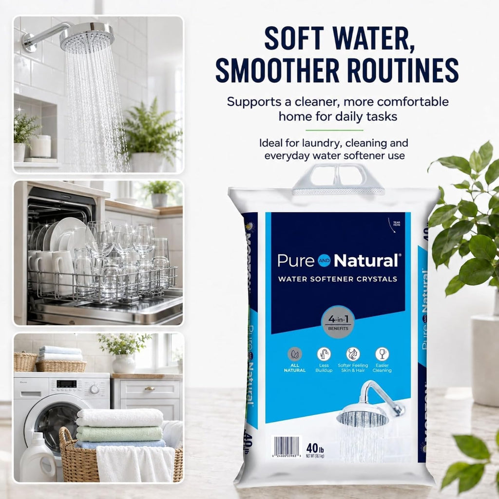 Pure Water Softener Salt Crystals 40 lb Pack of 4 V9809