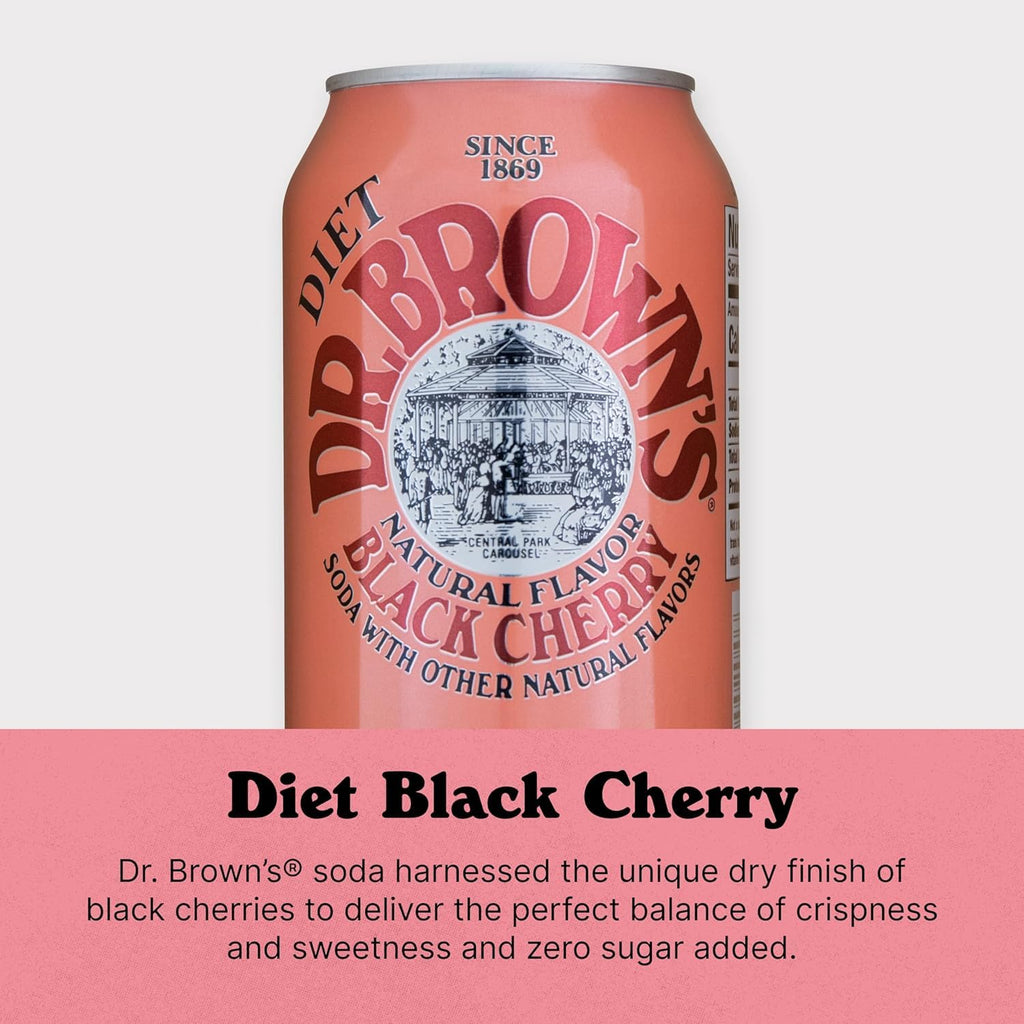 Black Cherry Diet Soda 12 Fl Oz (Pack of 4) H8803