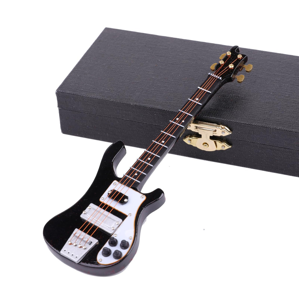 Miniature Electric Bass Guitar with Stand and Case U829614