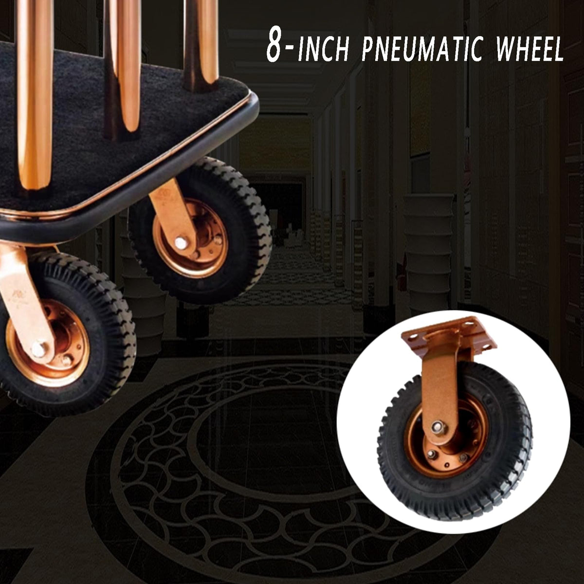 Stainless Steel Baggage Trolley with Wheels P839