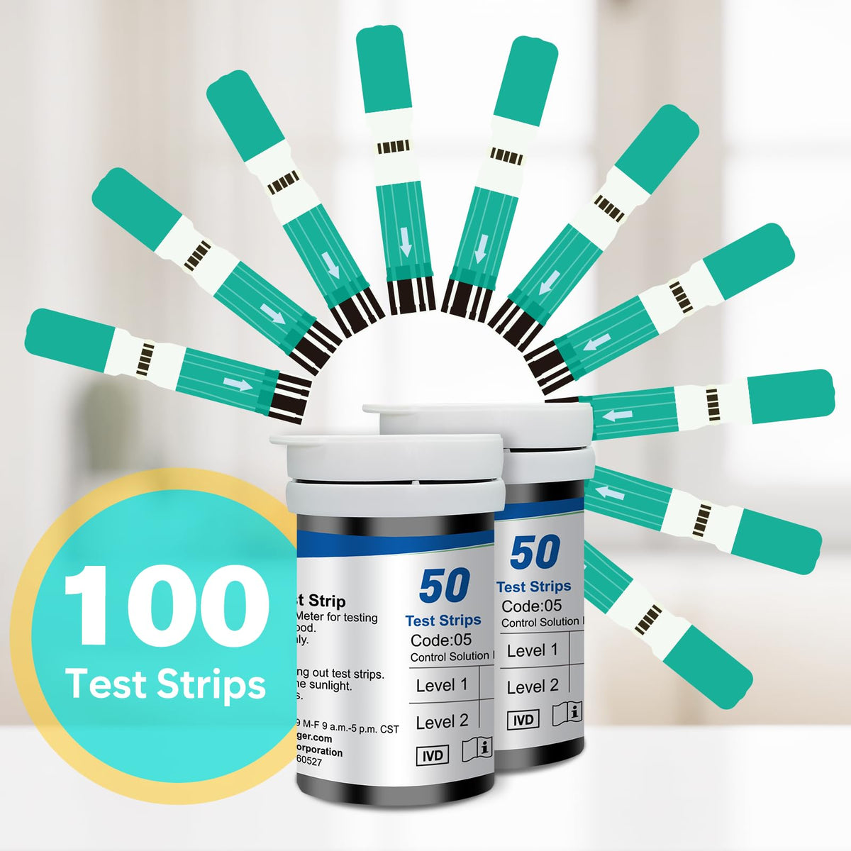 Blood Glucose Test Strips 100-Count E7471