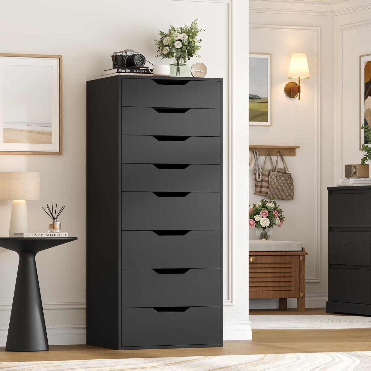 Black 8 Drawer Dresser K26240