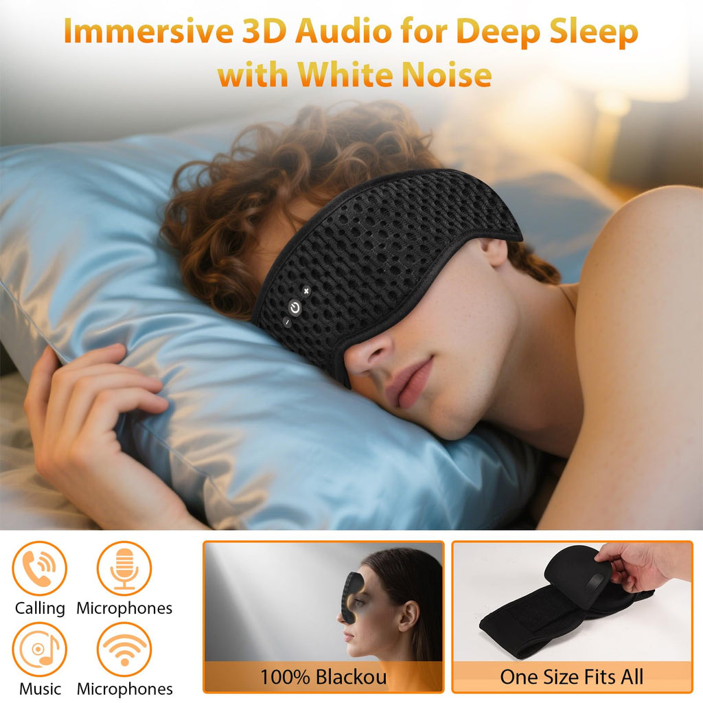 Sleep Mask with Bluetooth Headphones Y9715