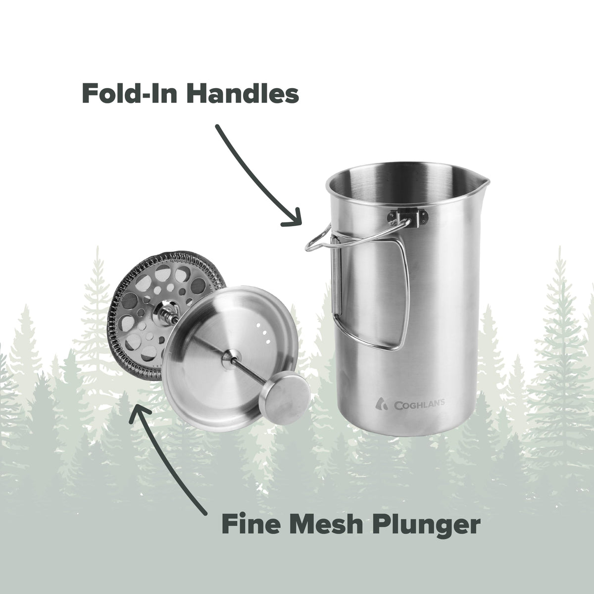 Stainless Steel French Press Coffee Maker 4-Cup 32 oz Z1885