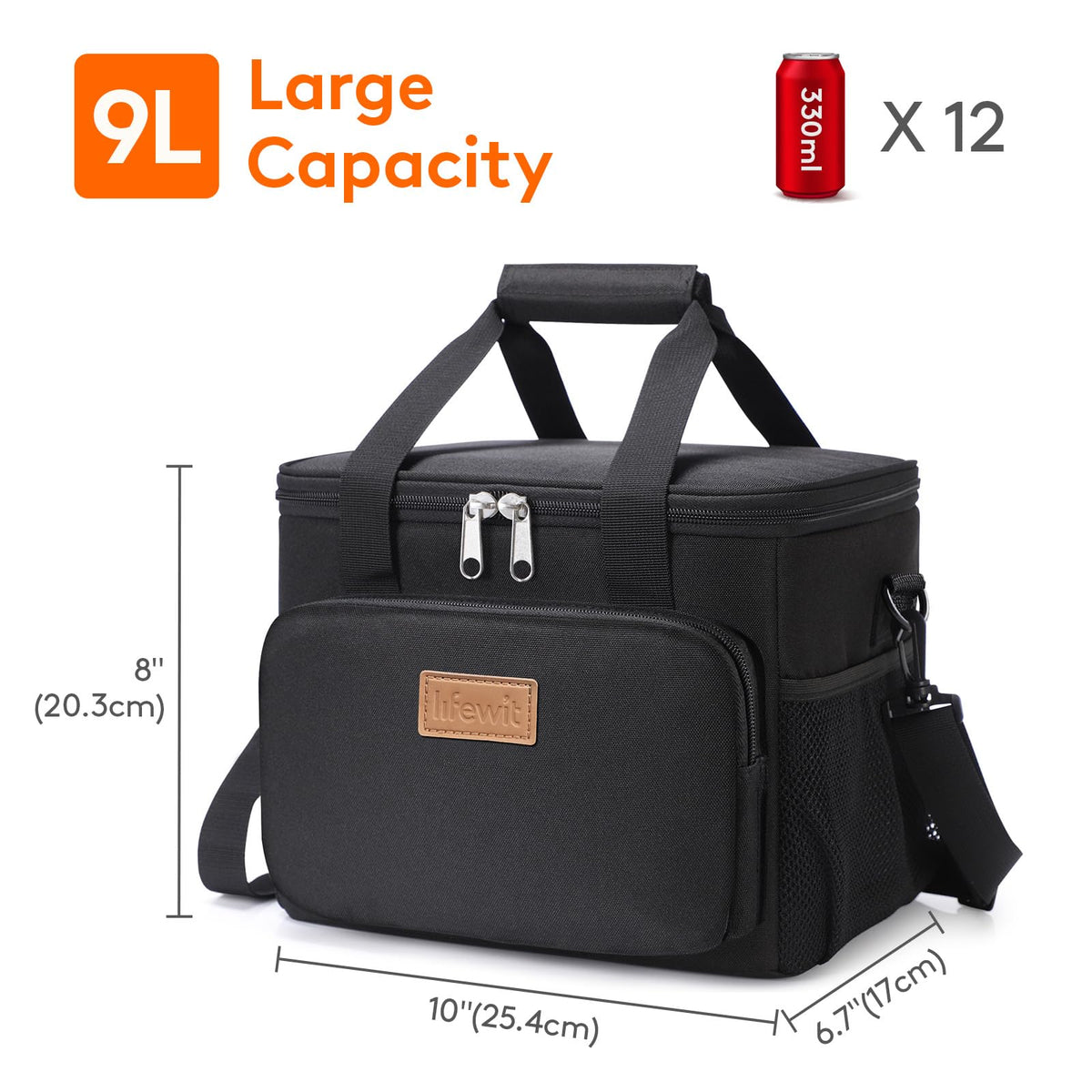 Black Insulated Lunch Bag Y2439