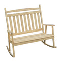 51 Inch Unfinished Pine Wood Double Rocking Chair K2250