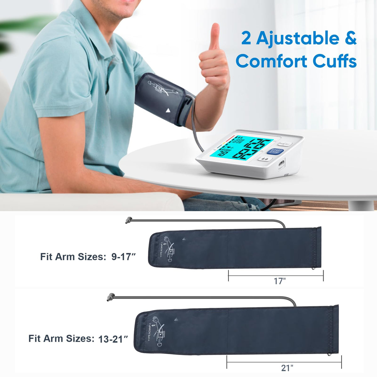 Blood Pressure Monitor with Dual Cuffs R36198