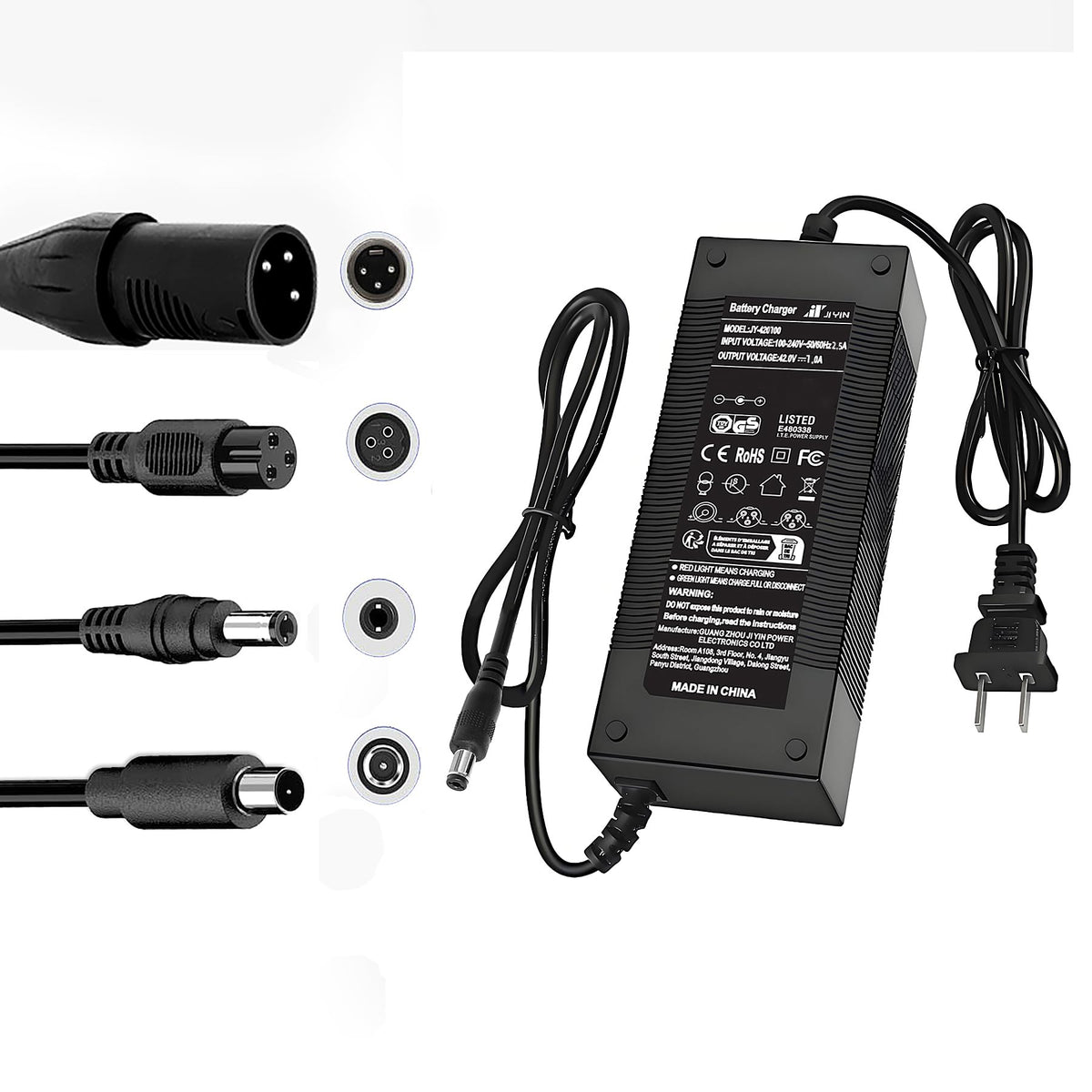 42V 1A Electric Scooter Charger with 4 Plugs B687395