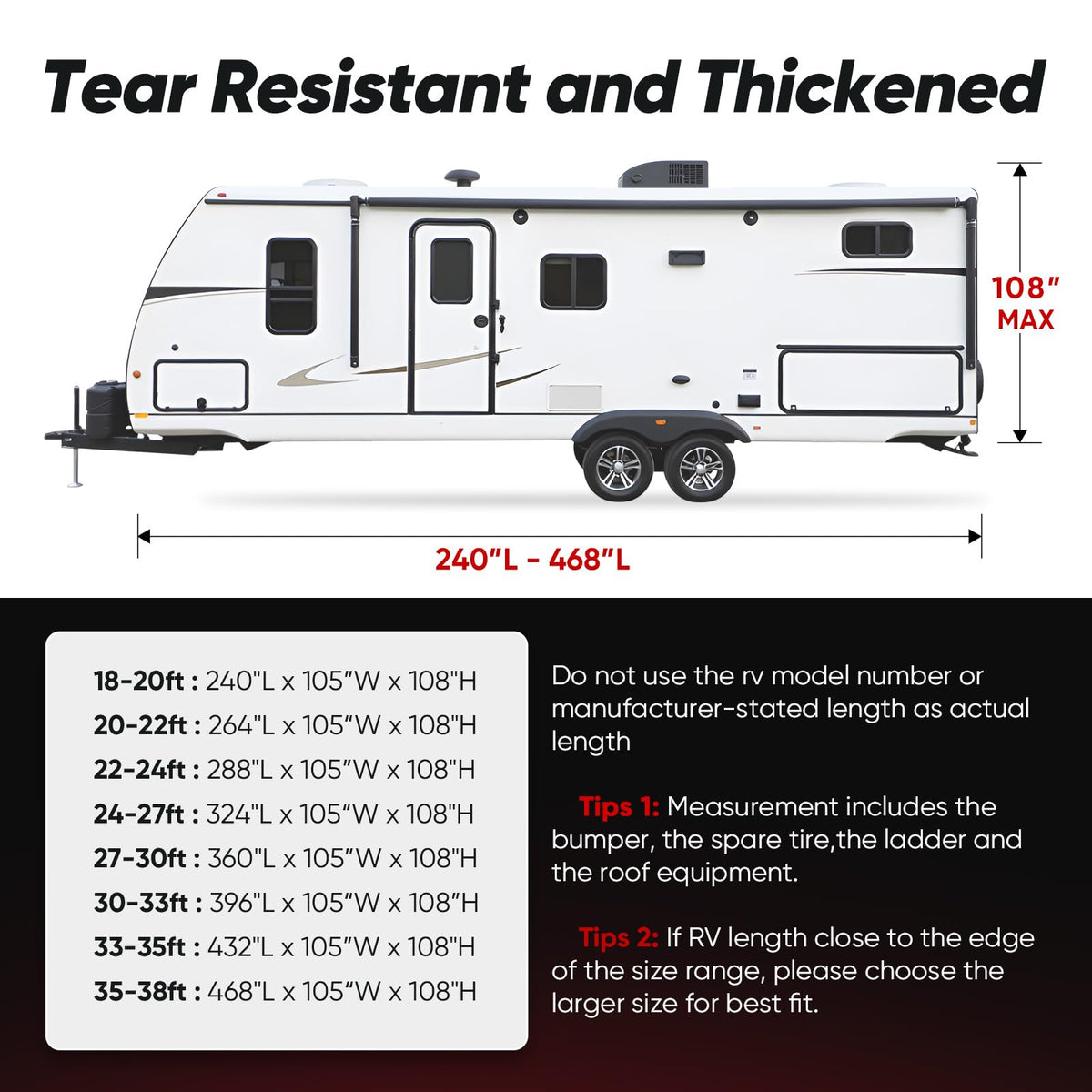 RV Cover for 24-27ft Travel Trailers C6972