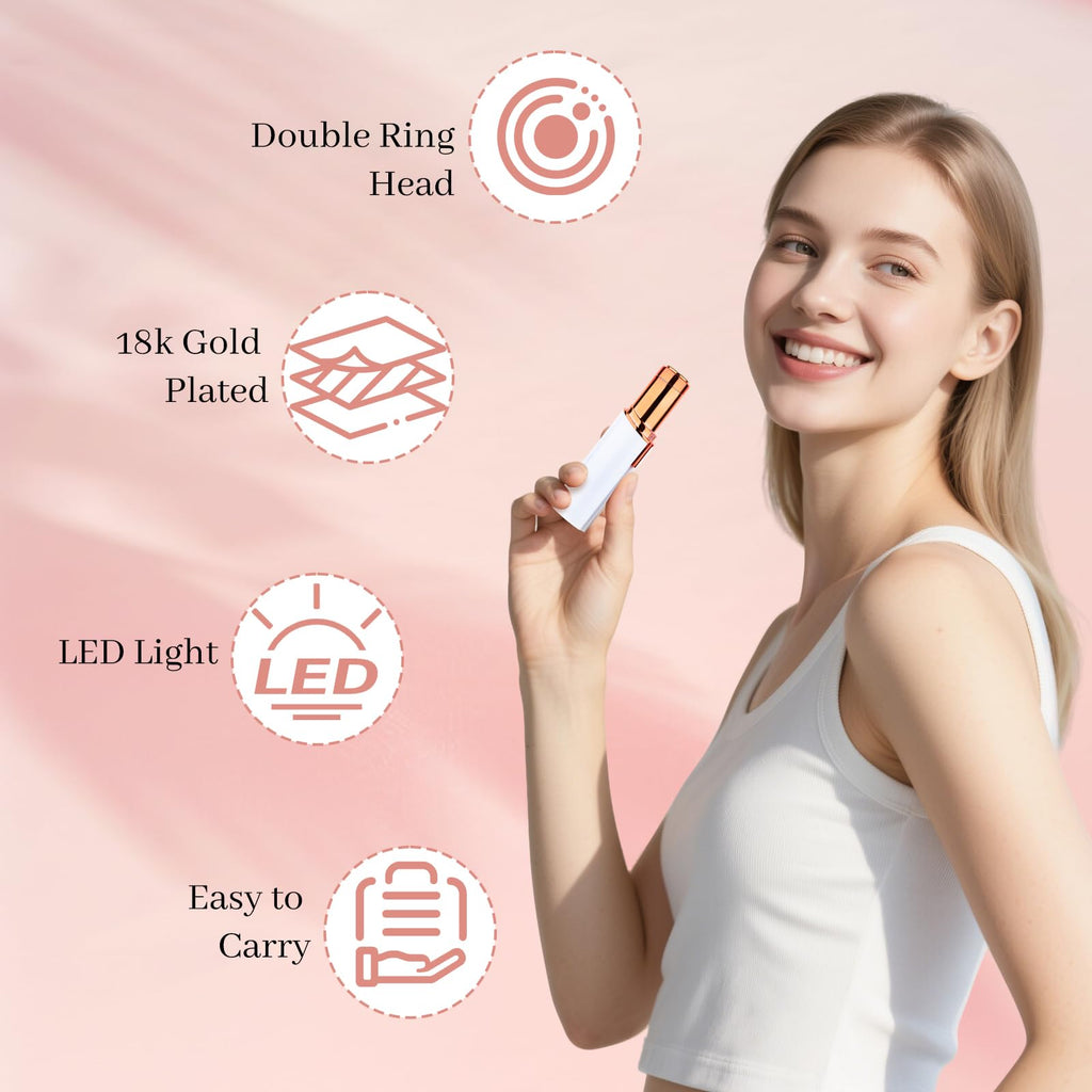 Rechargeable Facial Hair Remover with LED Light B343816