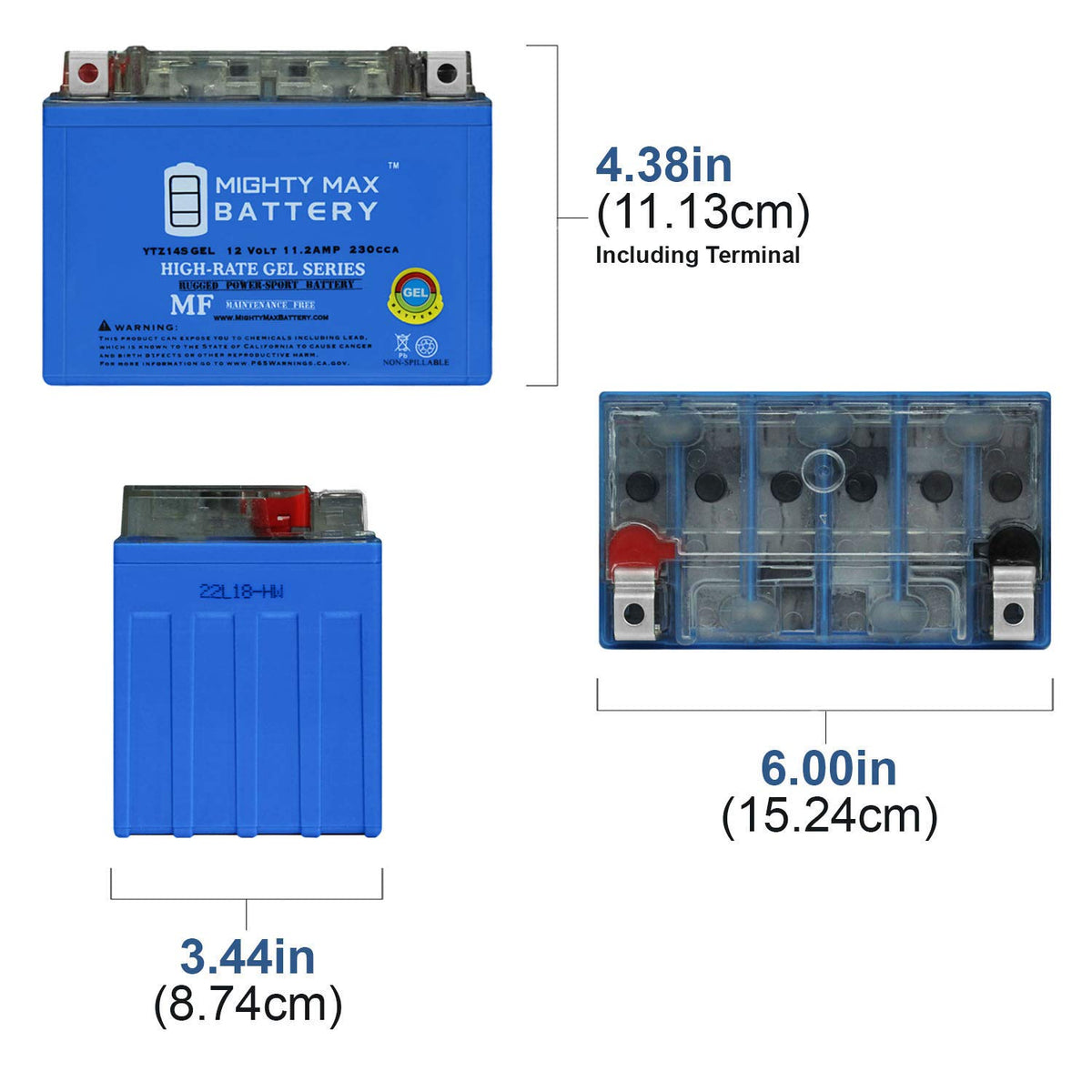 YTZ14S GEL Replacement Battery F3737