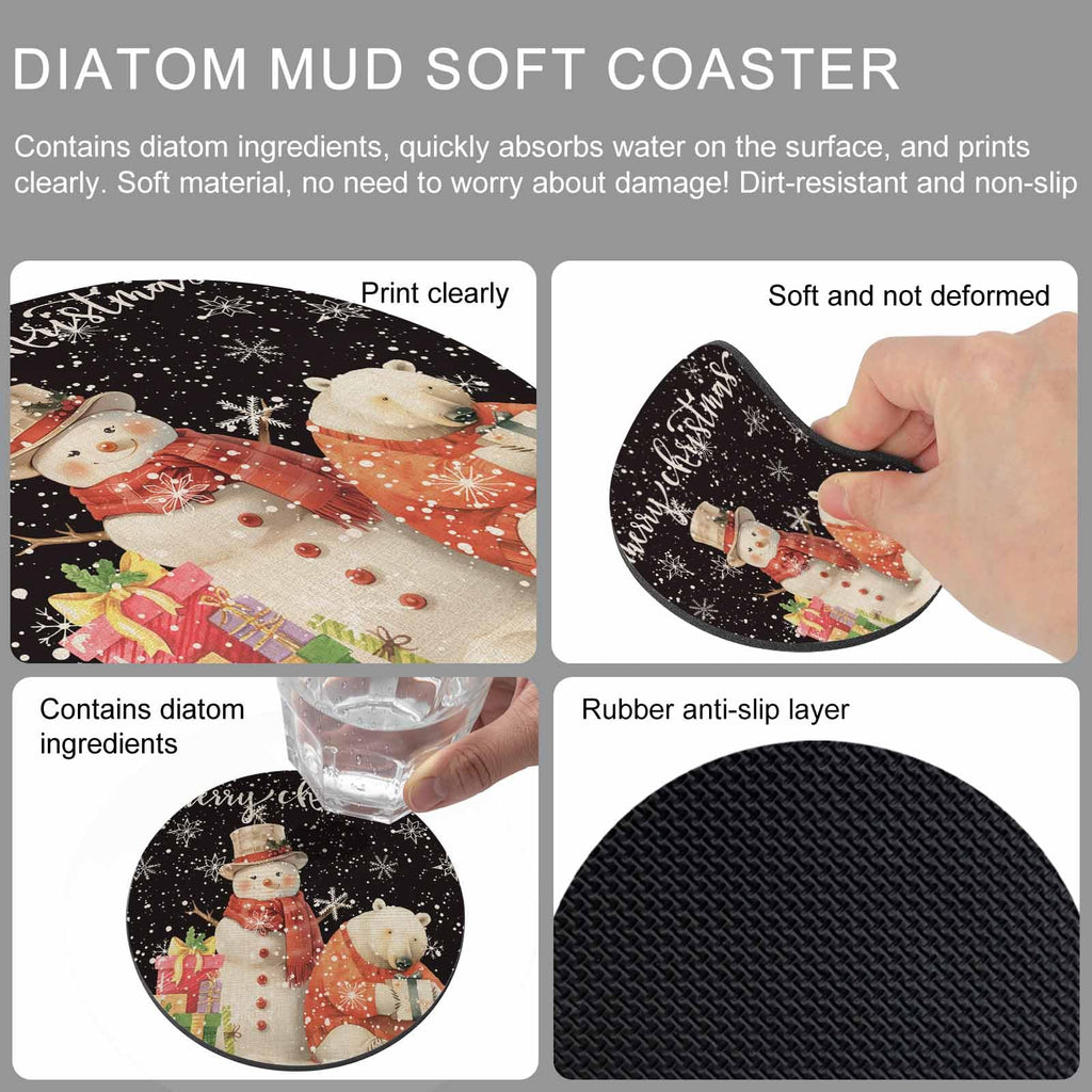 Black Silicone Coasters Set of 2 S237053