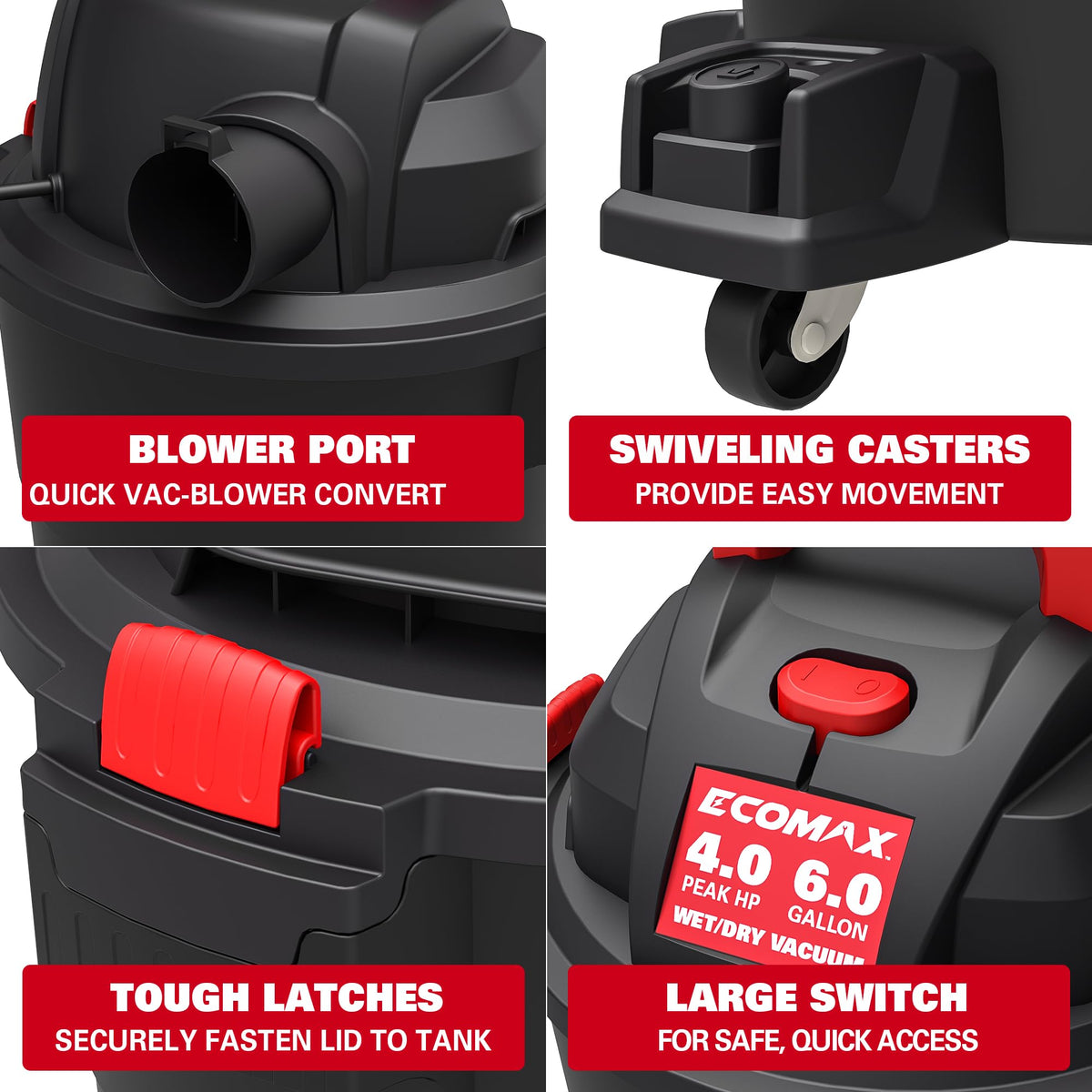 6 Gallon 4 HP Wet Dry Shop Vac C225361
