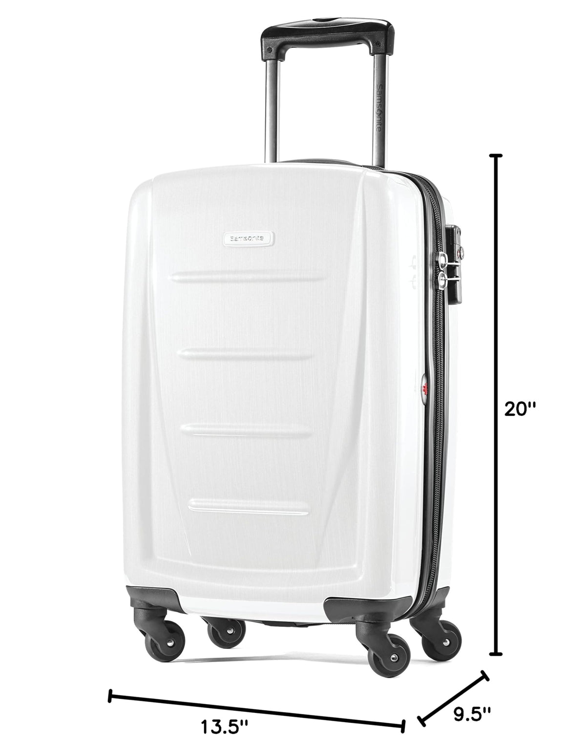 Hardside Luggage with Spinner Wheels, Carry-On 20-Inch, Brushed White K642502