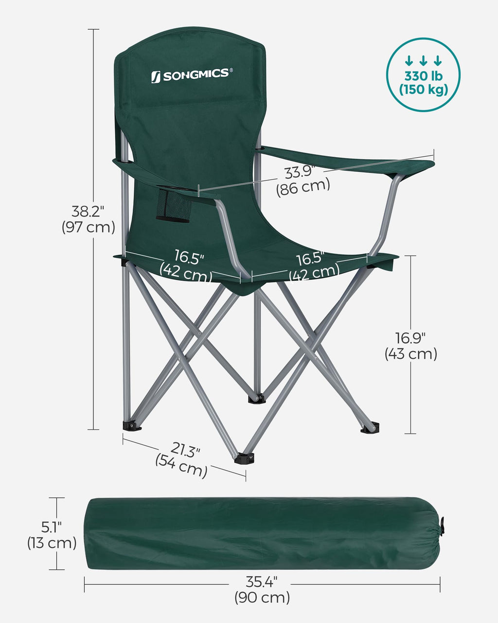 Set of 2 Folding Camping Chairs I19617