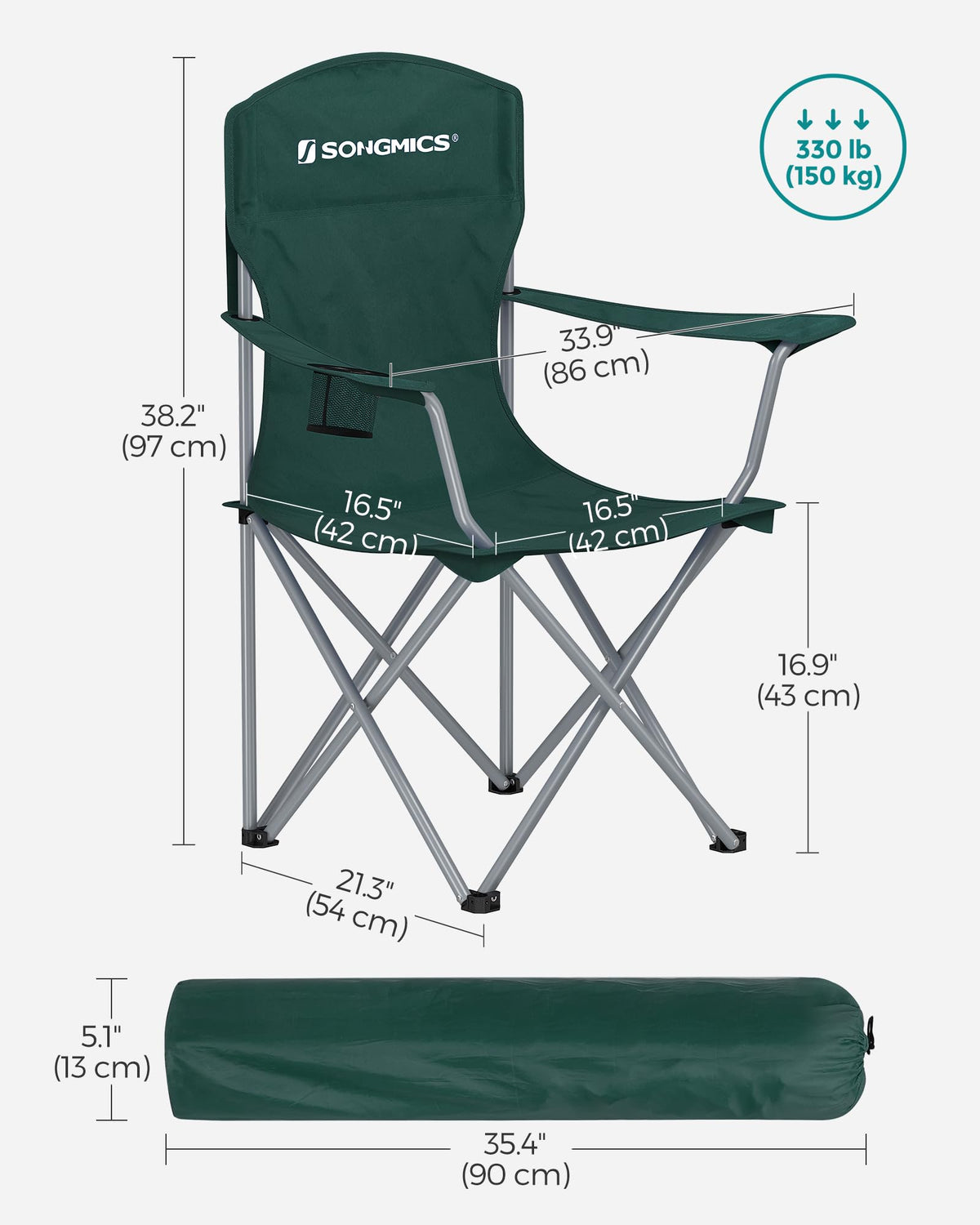 Set of 2 Folding Camping Chairs I19617