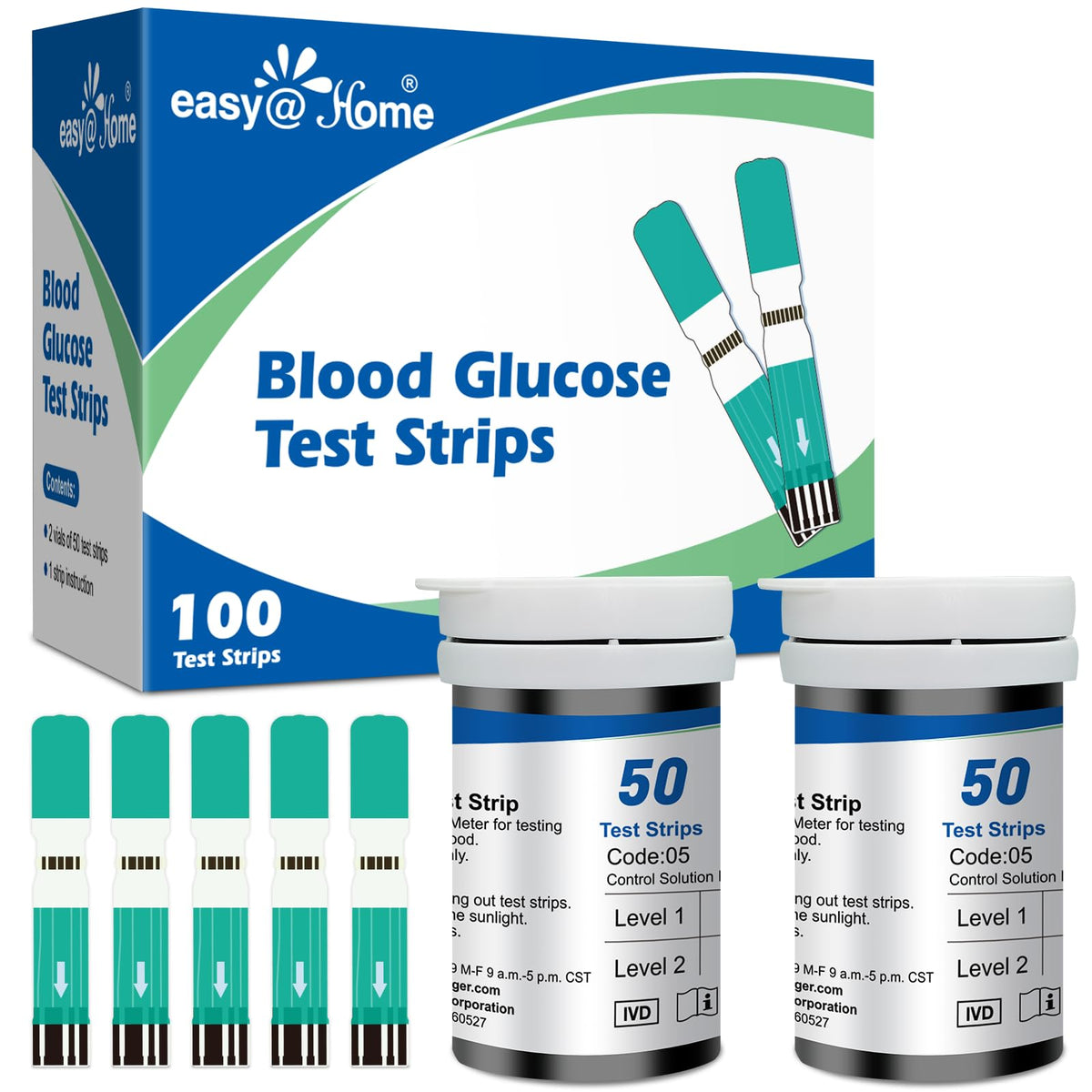 Blood Glucose Test Strips 100-Count E7471