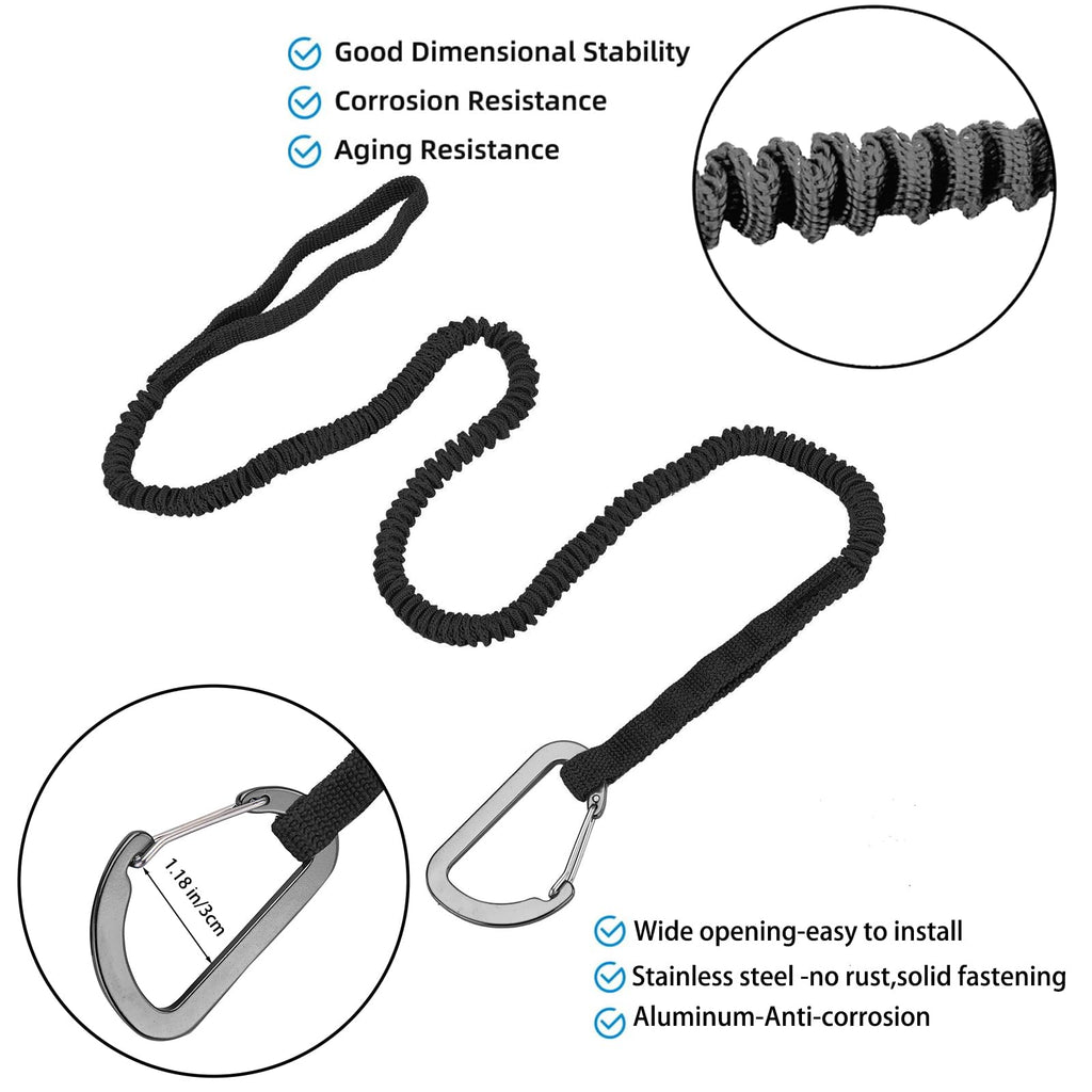Kayak Paddle Leash 3-7 ft Stretchable Strap Lanyard H895