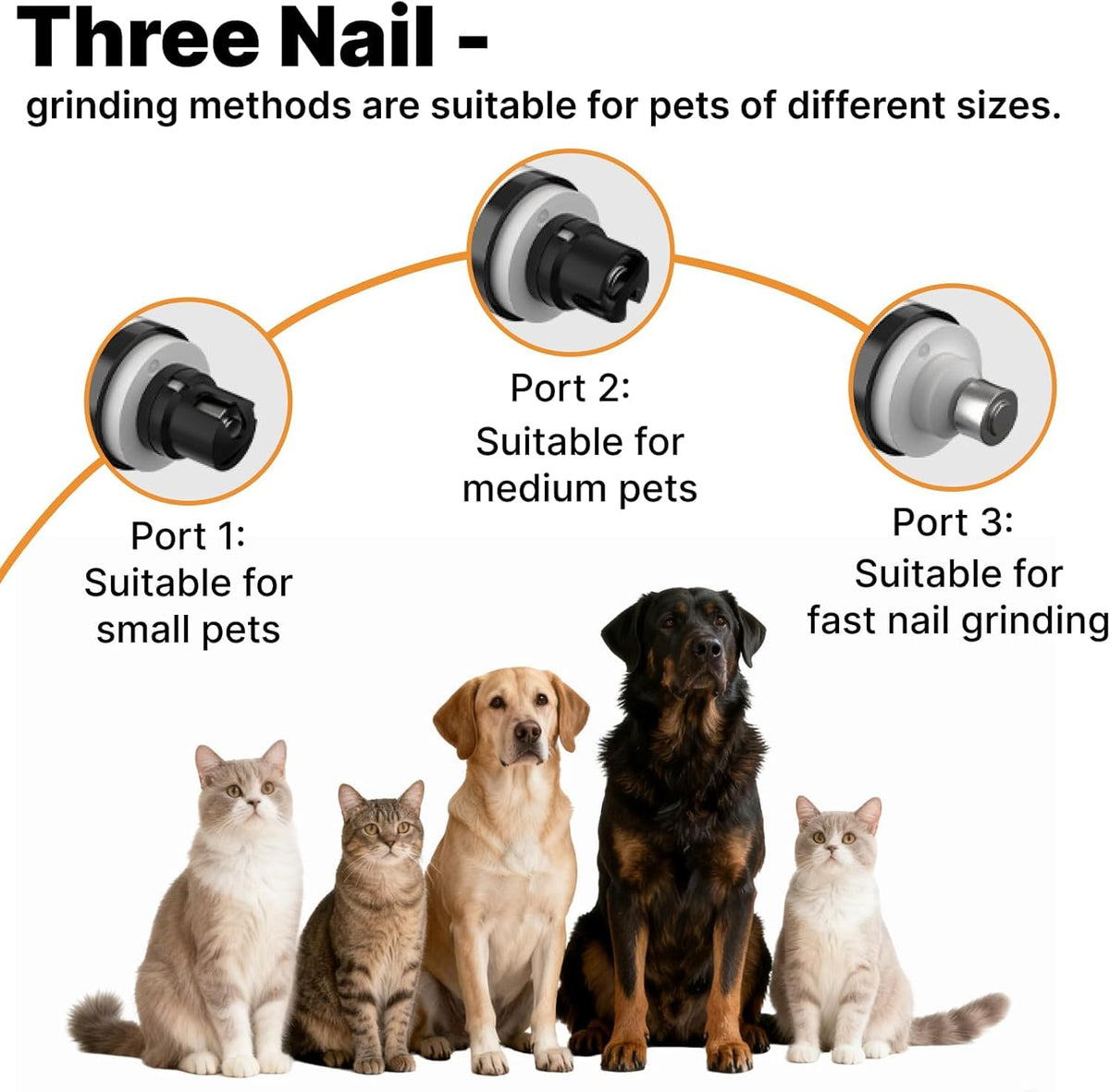 Dog Nail Grinder with Light F666