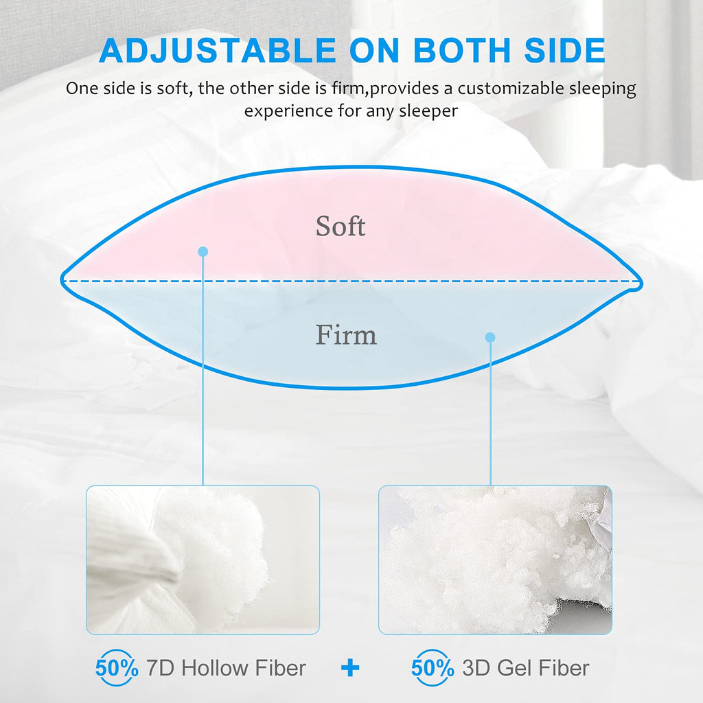 King Size Down Alternative Microfiber Bed Pillows 2 Pack U142