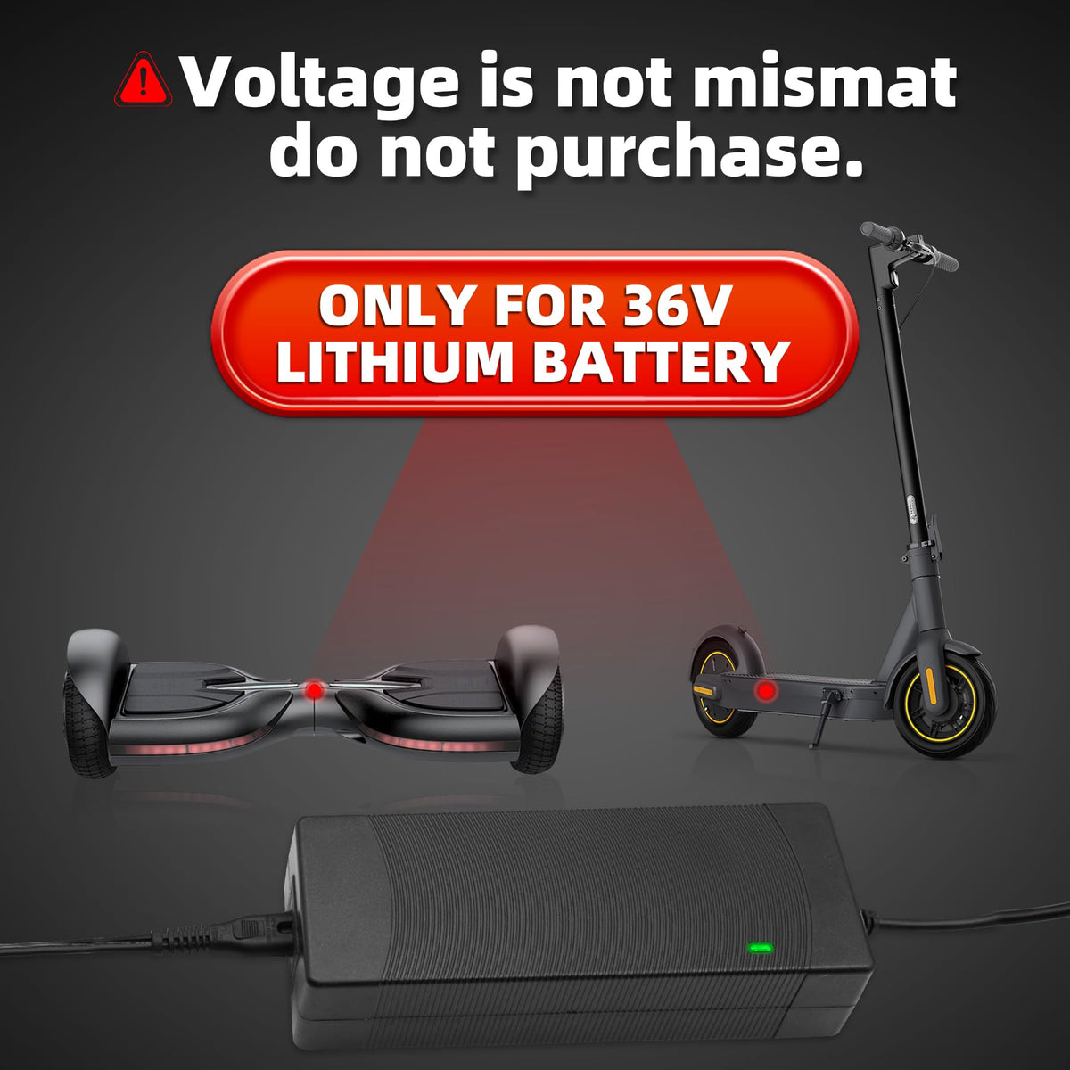 42V 1A Electric Scooter Charger with 4 Plugs B687395