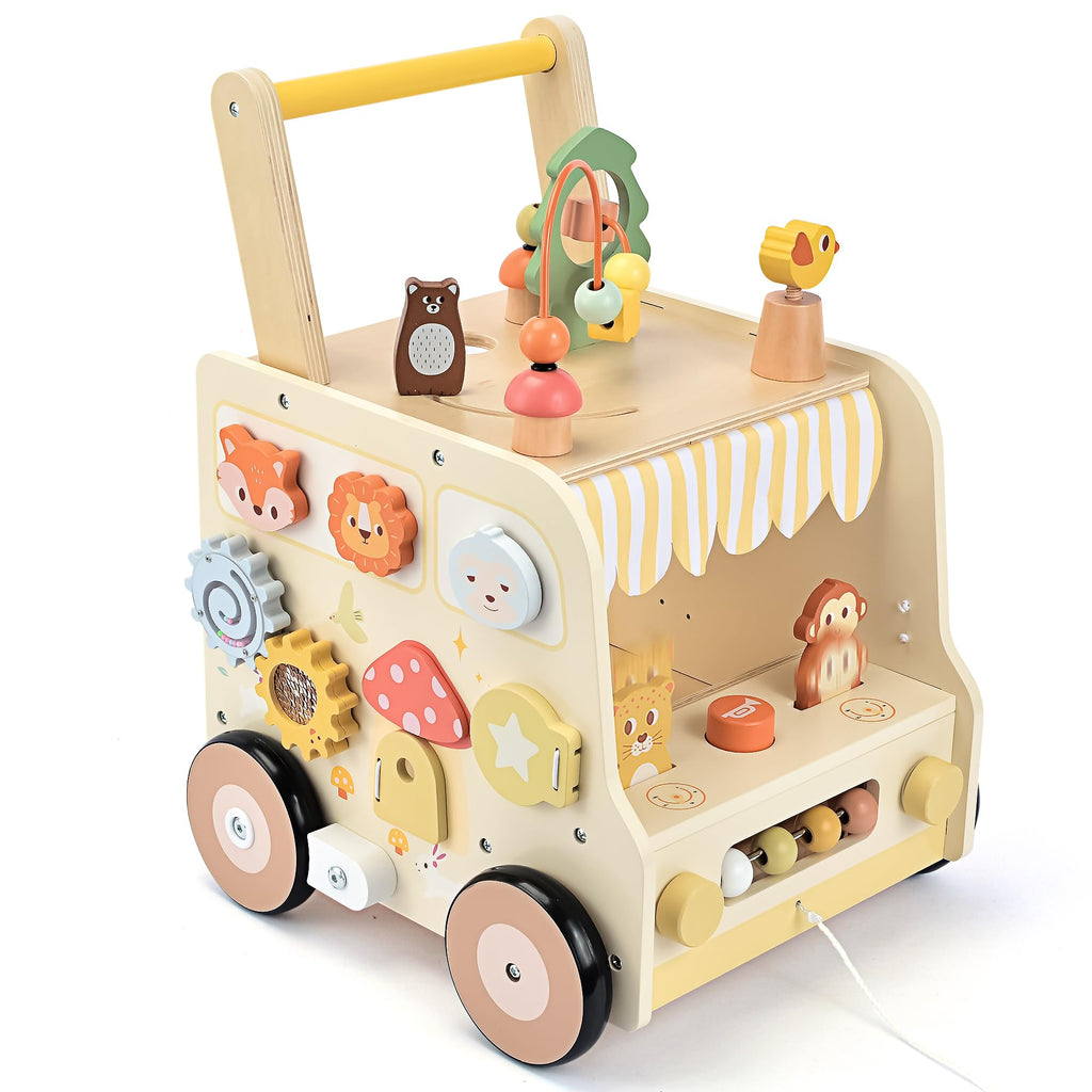 Wooden Activity Cube Push Walker B70685