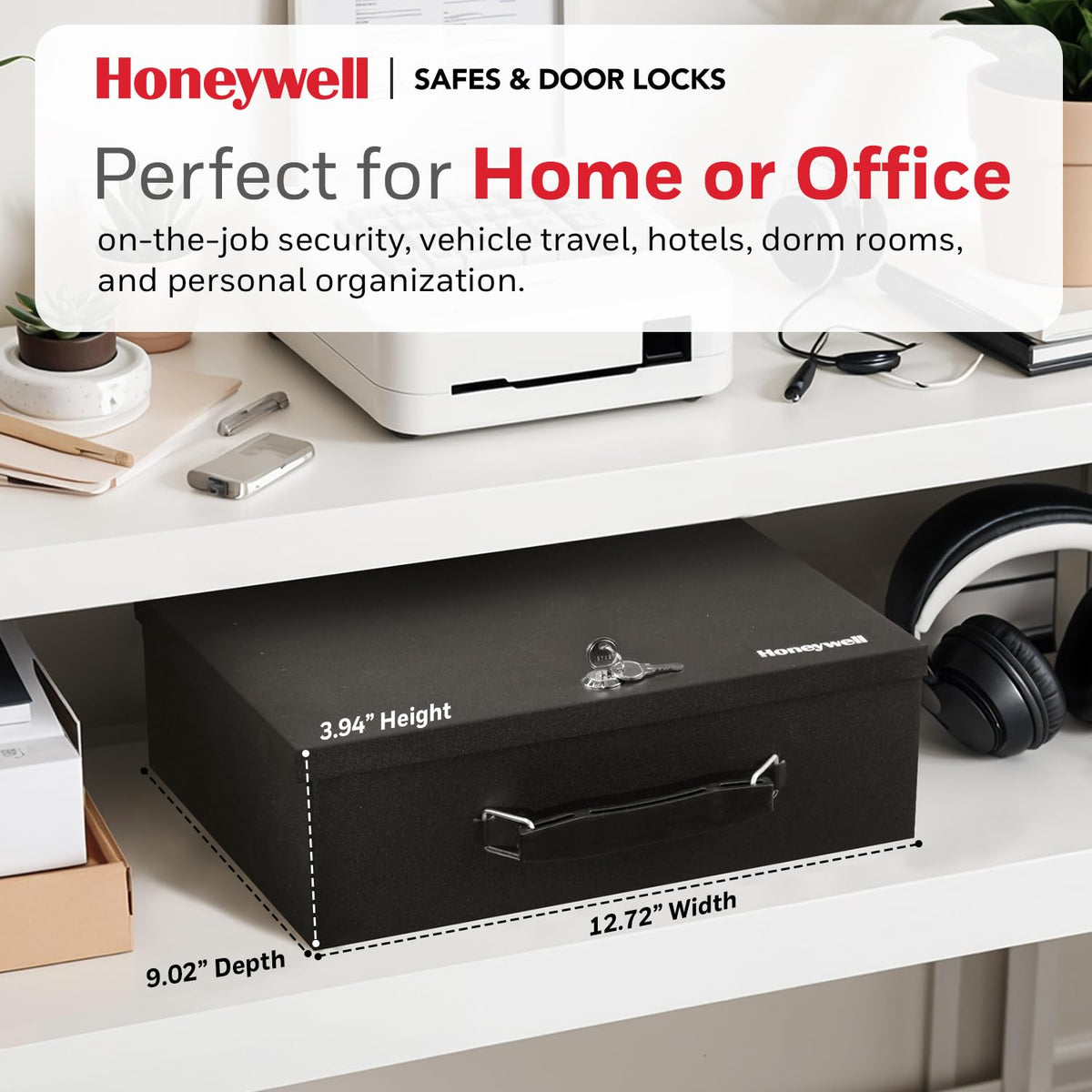 Black Steel Safe Box with Keys Y3211