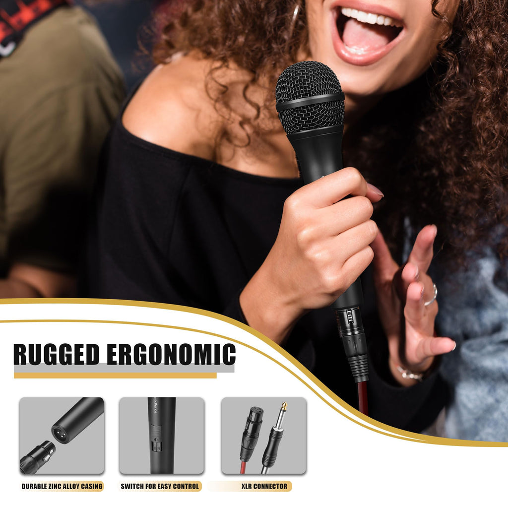 Dynamic Handheld Vocal Microphone with XLR to 1/4'' Audio Cable S7735