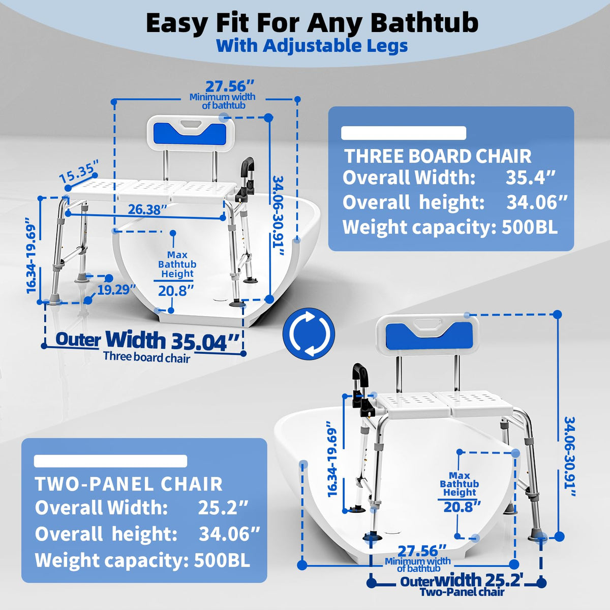 Bathtub Transfer Bench 500 Lb R144