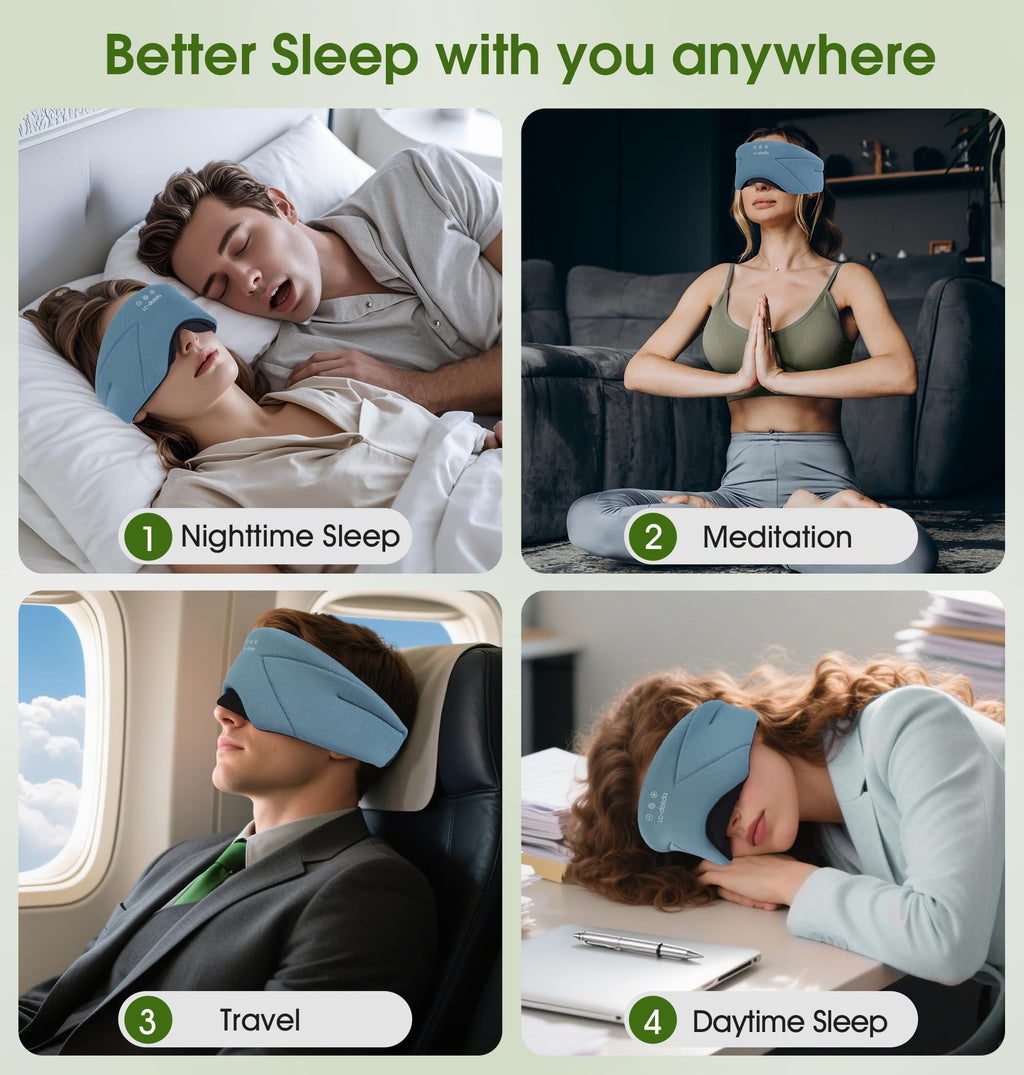 Soft Bamboo Cotton Bluetooth Sleep Mask with Headphones H26775