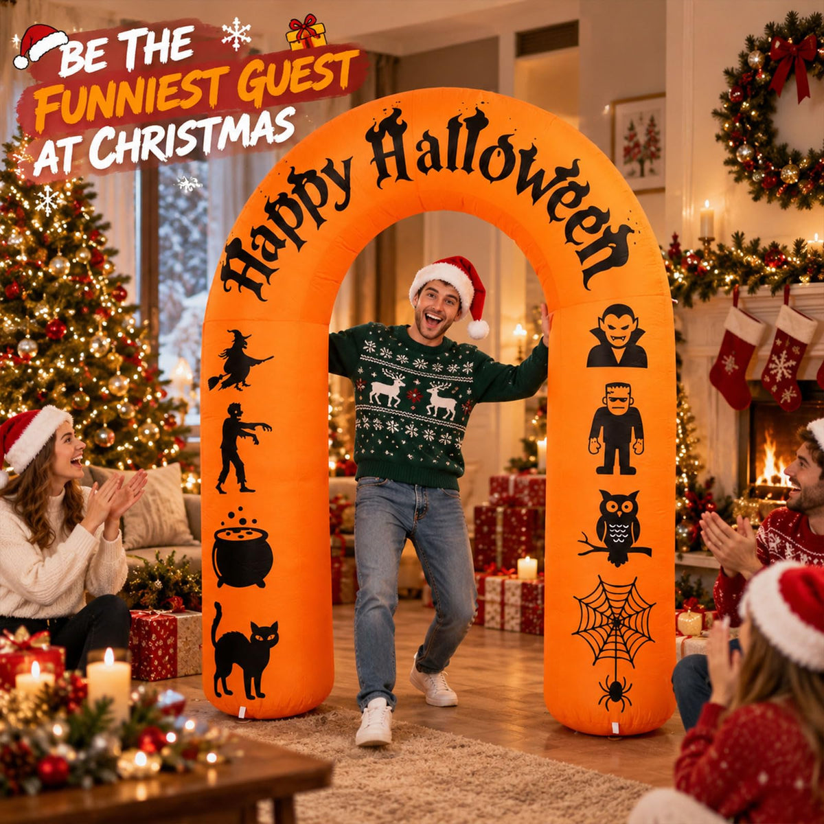 8FT Halloween Inflatable Arch with LED Lights R104