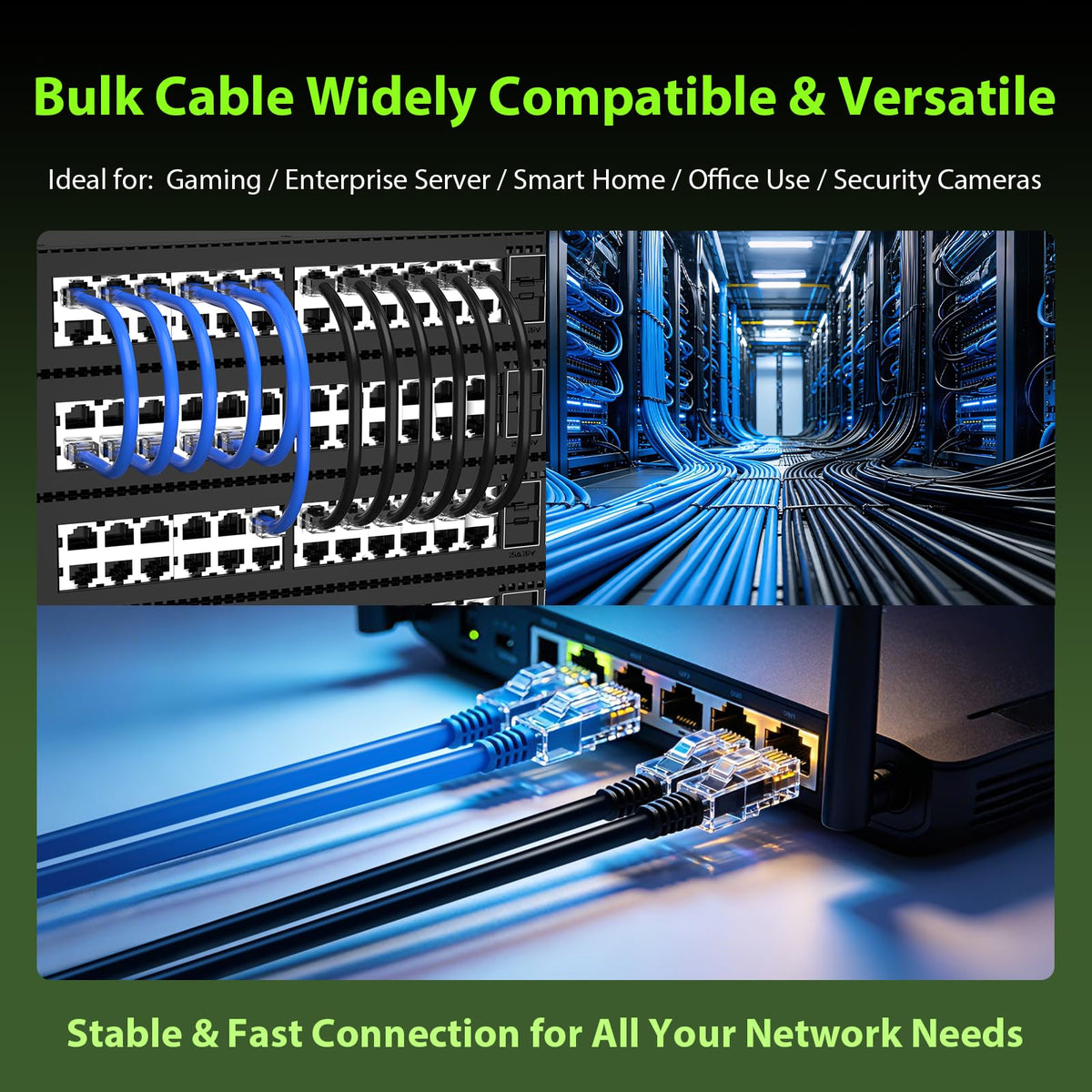Cat 6 1000 ft 23AWG Solid Bare Copper UTP Ethernet Cable Q71353