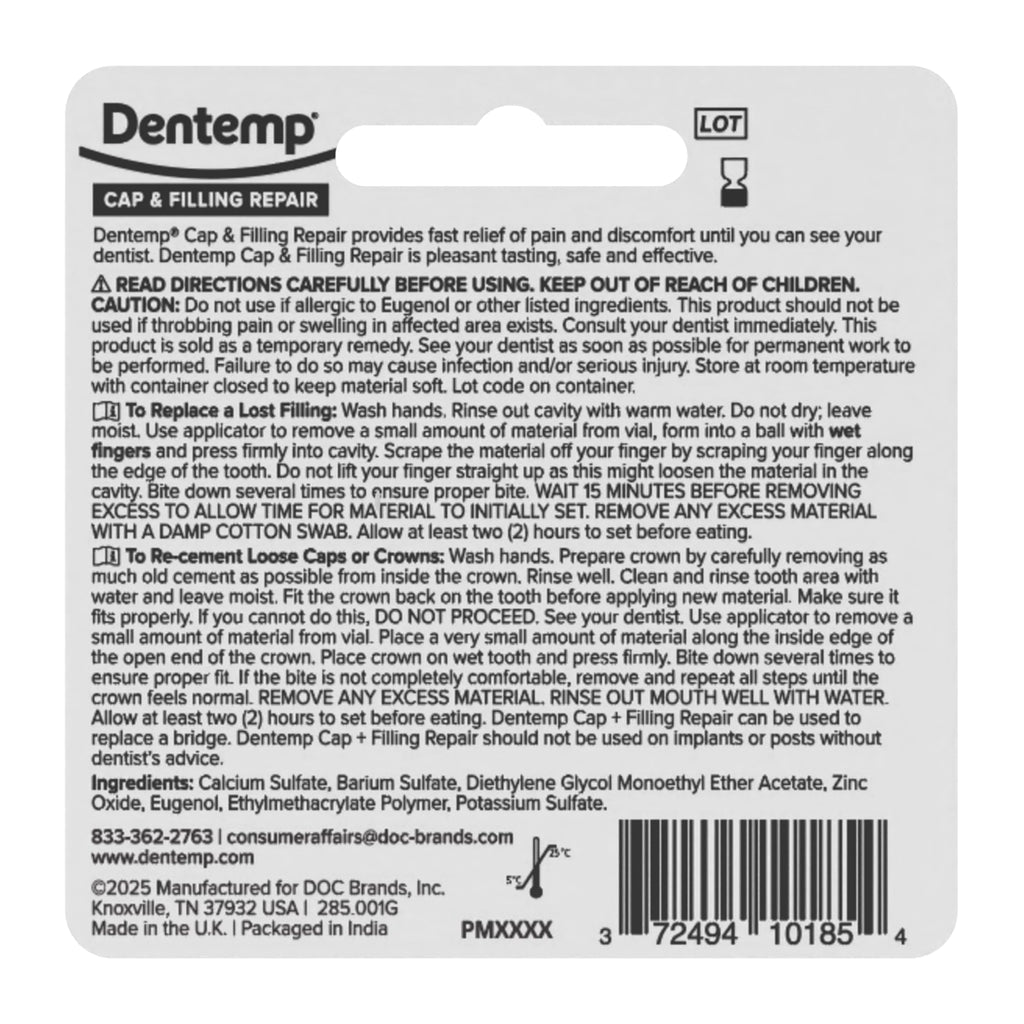 Loose Cap and Lost Filling Repair Dental Kit X4864