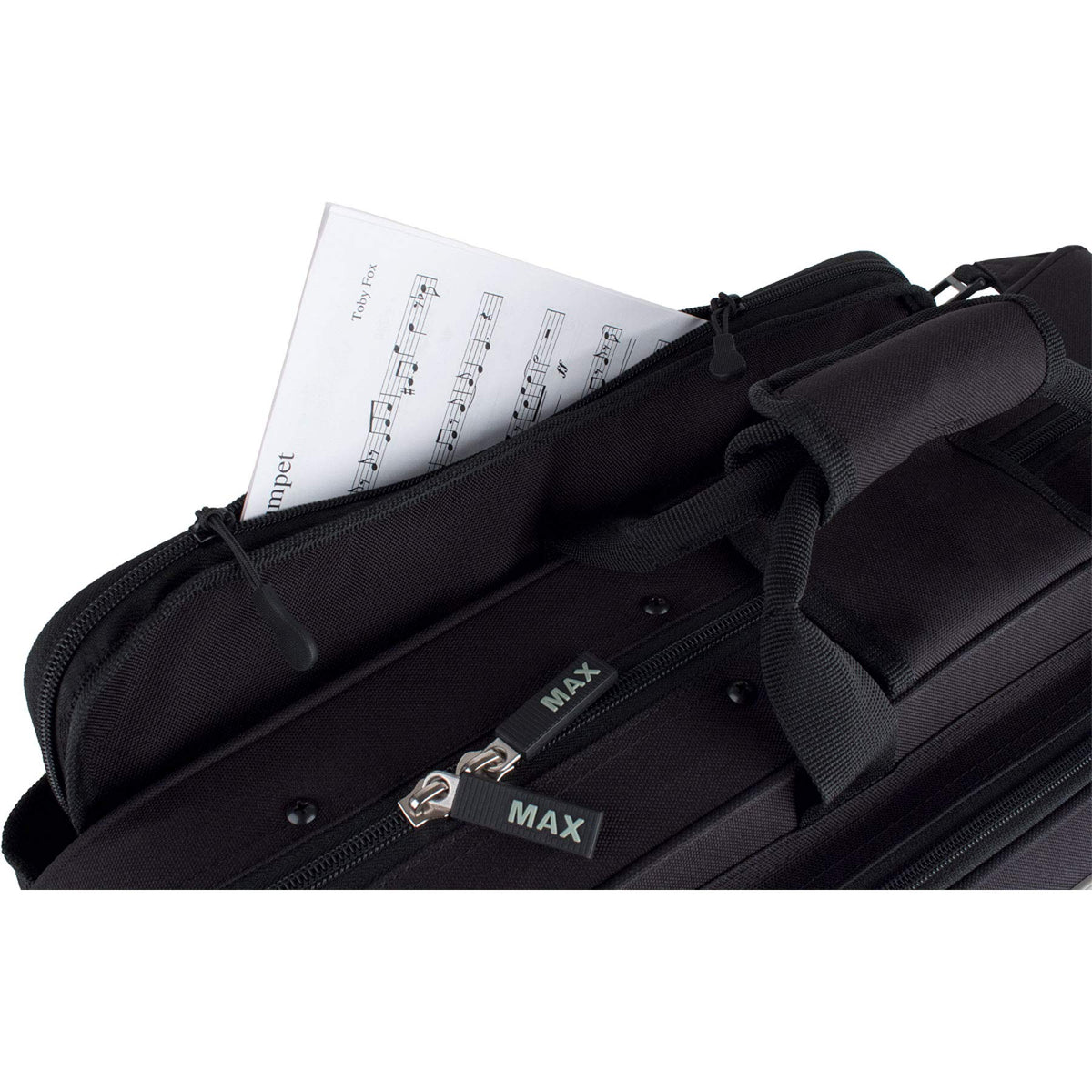 Black Trumpet Case with Sheet Music Pocket U58244